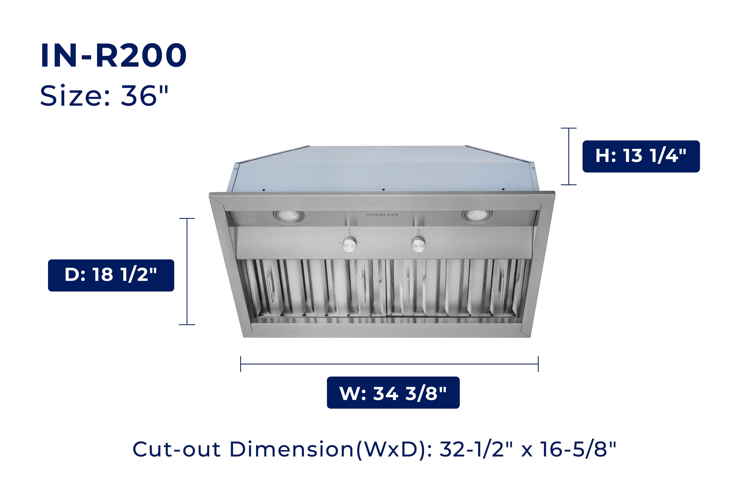 Hauslane IN-R200SS-36 Undercabinet-Range-Hoods - View #13