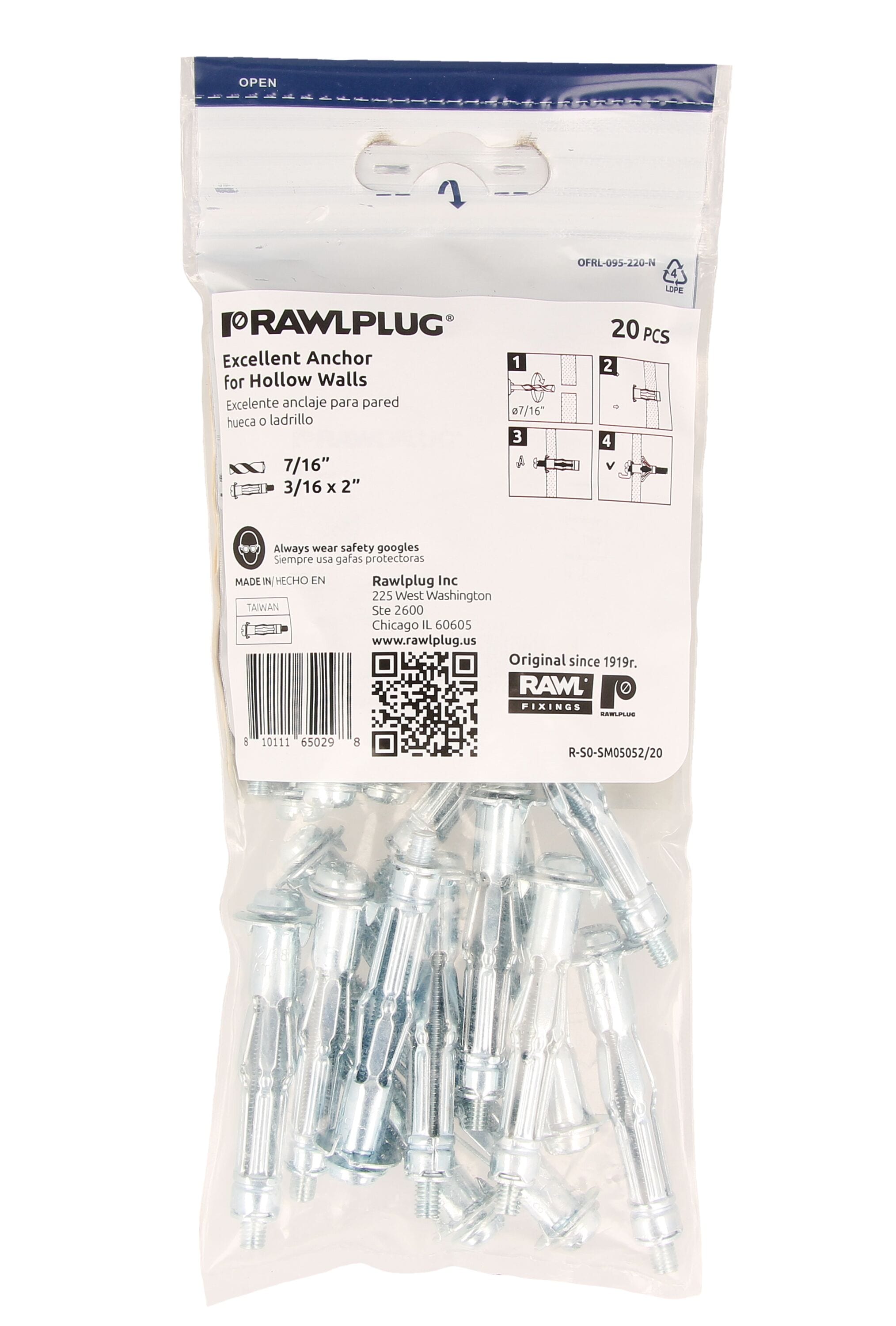 Rawlplug R-S0-SM05052-20 Drywall-Anchors - View #2
