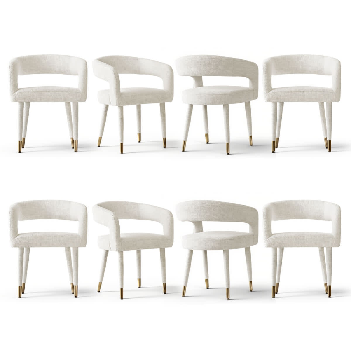 Maison Boucle ANNA-CHAIR-BEIGE-8 Dining-Chairs - View #2