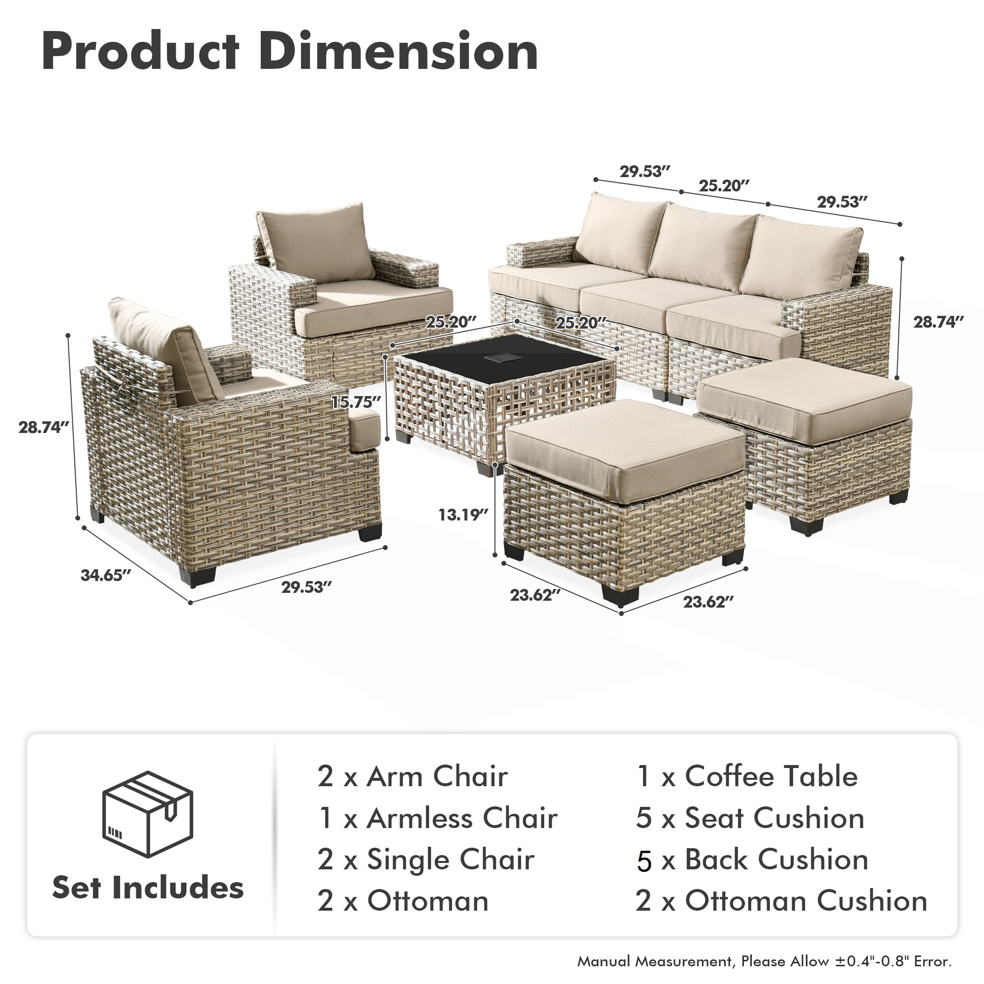 XIZZI XITBS6063B Patio-Conversation-Sets - View #8