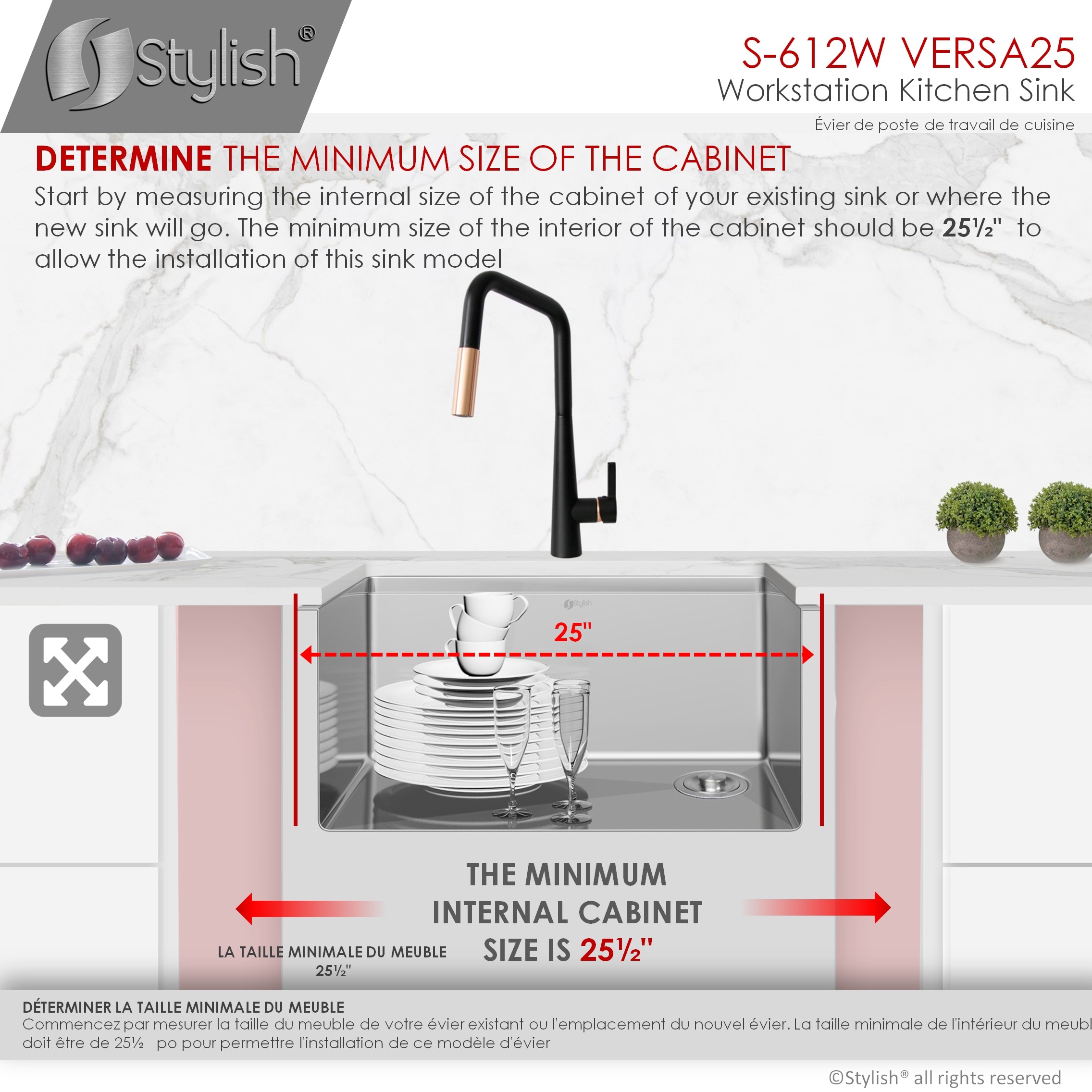 Stylish S-612W Kitchen-Sinks - View #10