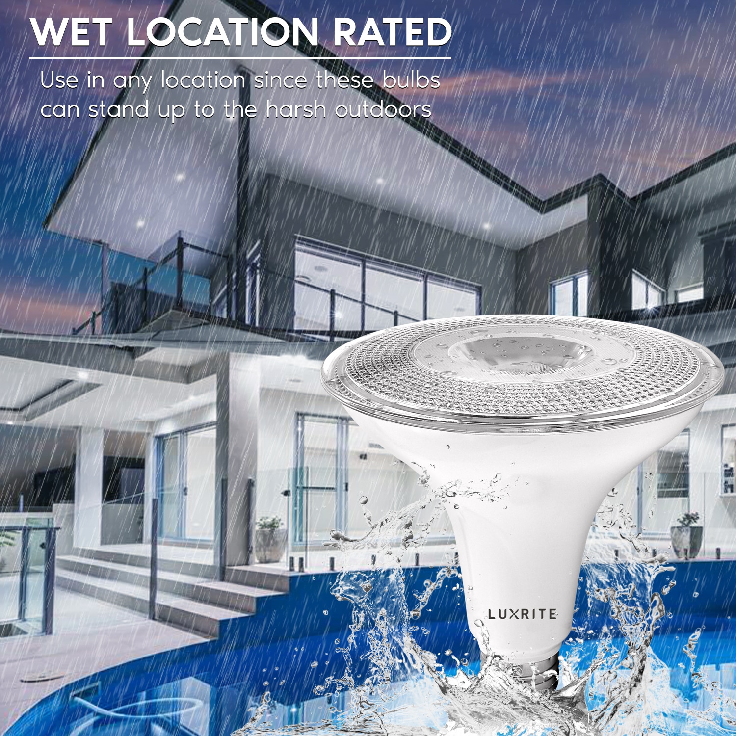 Luxrite White Dimmable PAR38 LED Flood Light Bulbs