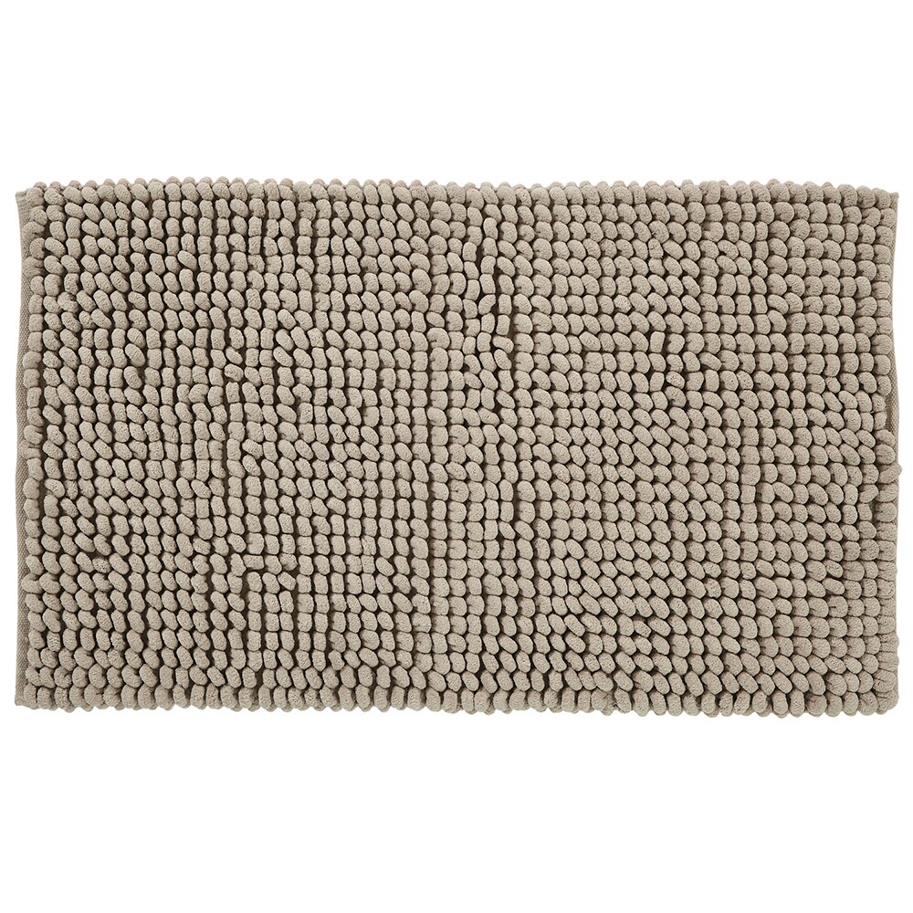 Better Trends Noodle Bath Rug 40-in x 24-in Sand Polyester Bath Rug at ...