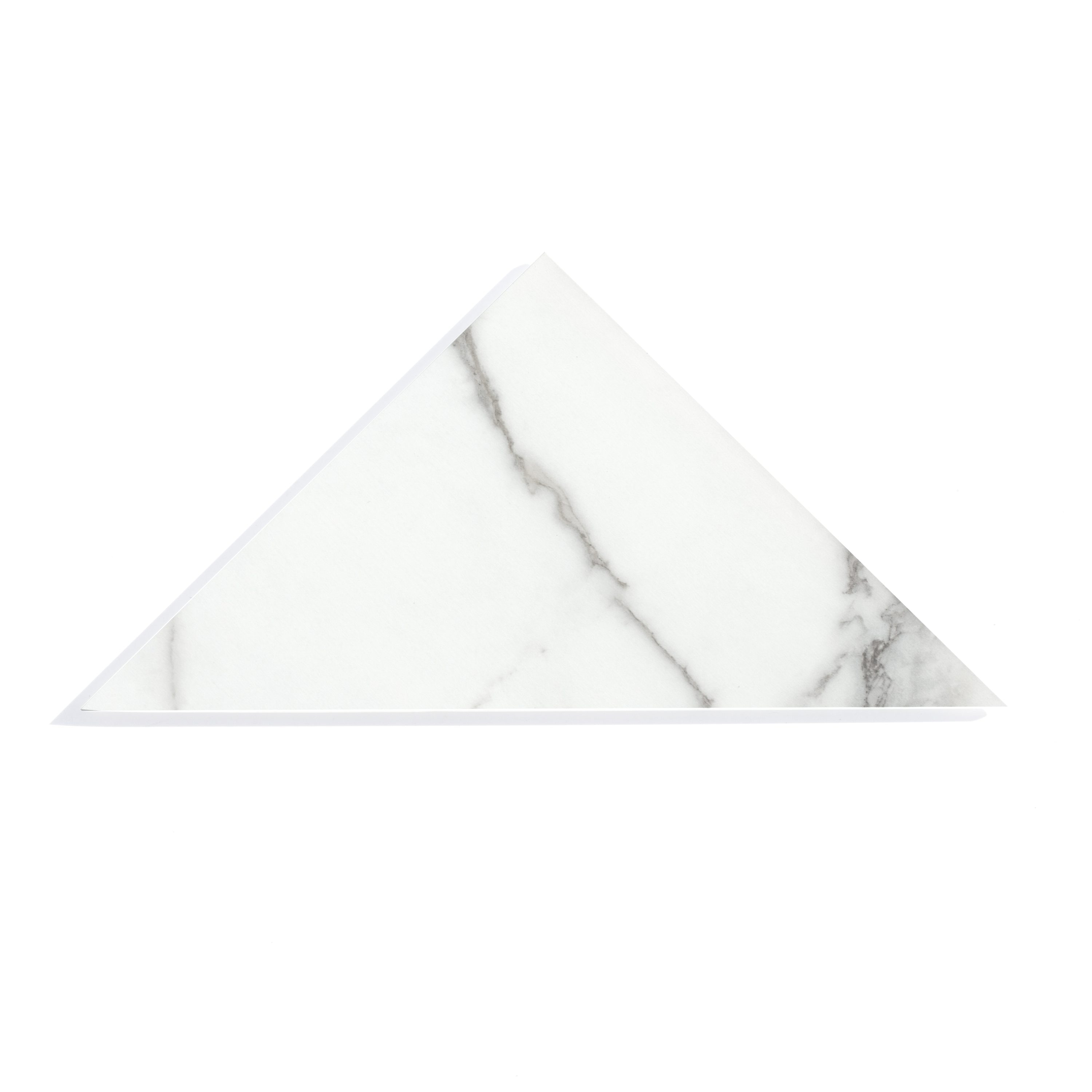 Abolos LWSWTJTRI-BC Nature Carrara Gray 7-in x 7-in Matte Glass Marble look Standard Wall Tile ( 12.24-sq ft Carton )