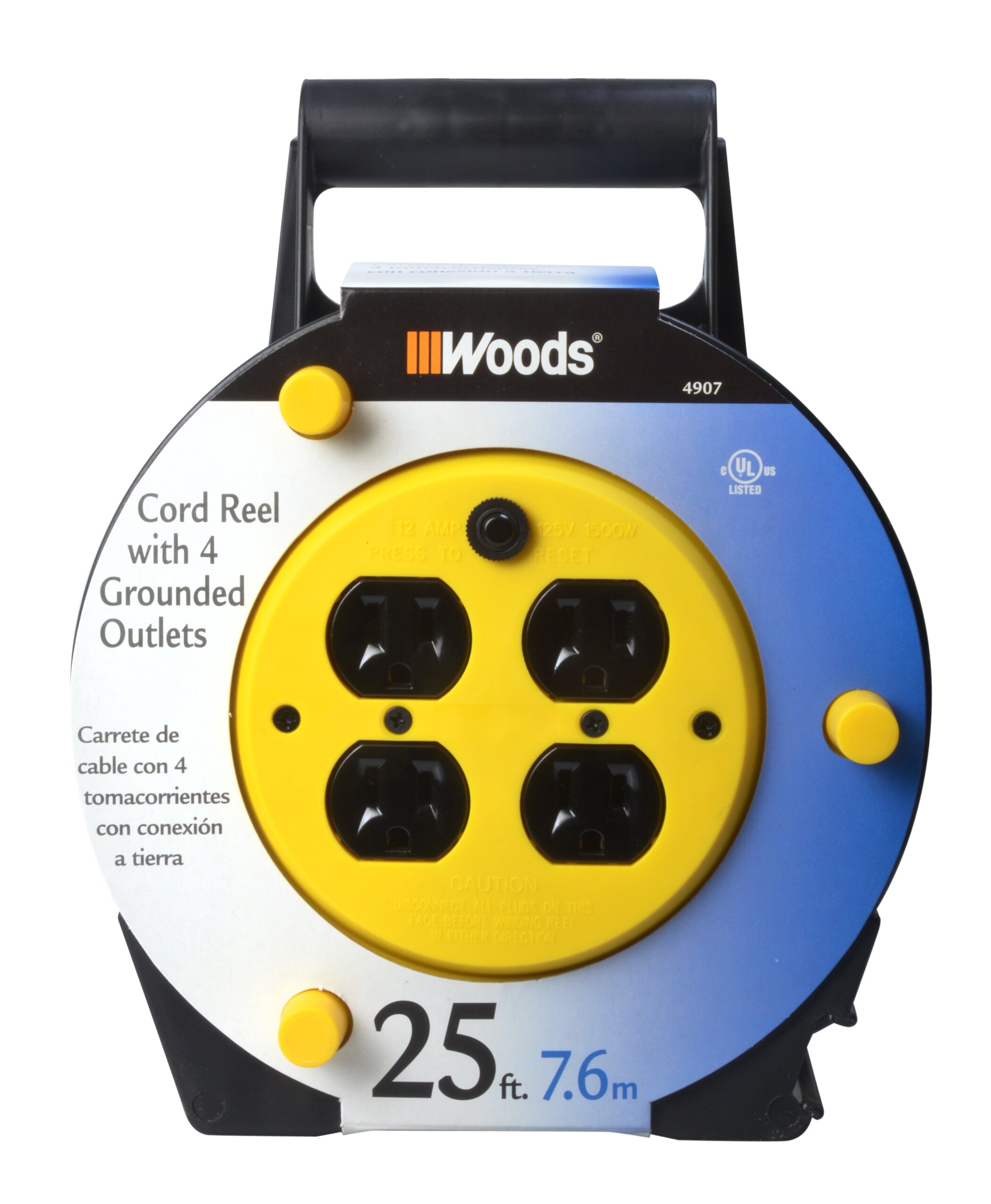 Southwire Woods 25-ft 16/3 Multi- Outlet (4) Extension Cord Reel Power  Station in the Extension Cord Accessories department at