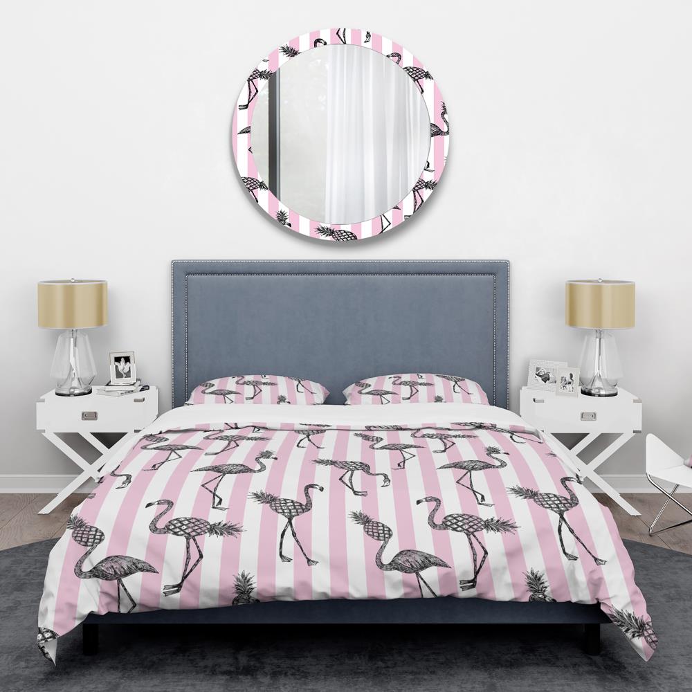 Designart BED24136-T 3 -Piece Pink Twin Duvet cover Set