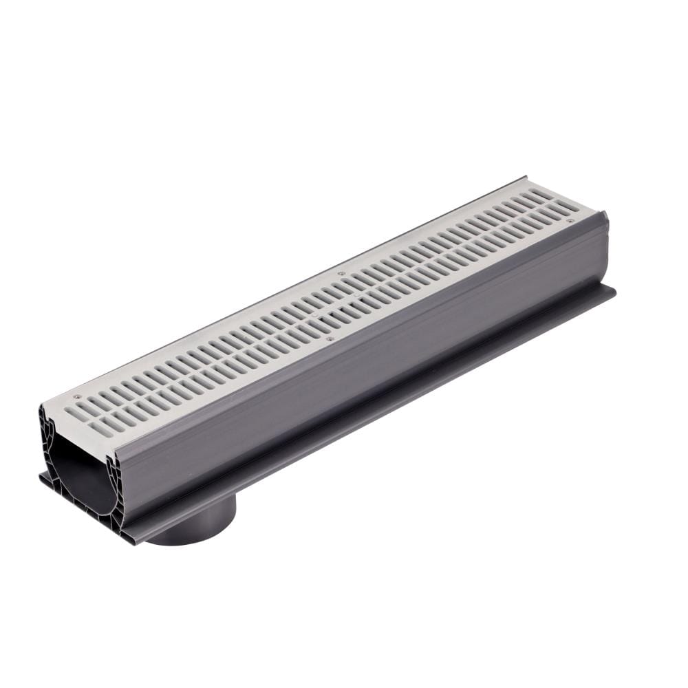 NDS 5 3/4-in Gray Spee-D Channel Drains Bottom Outlet