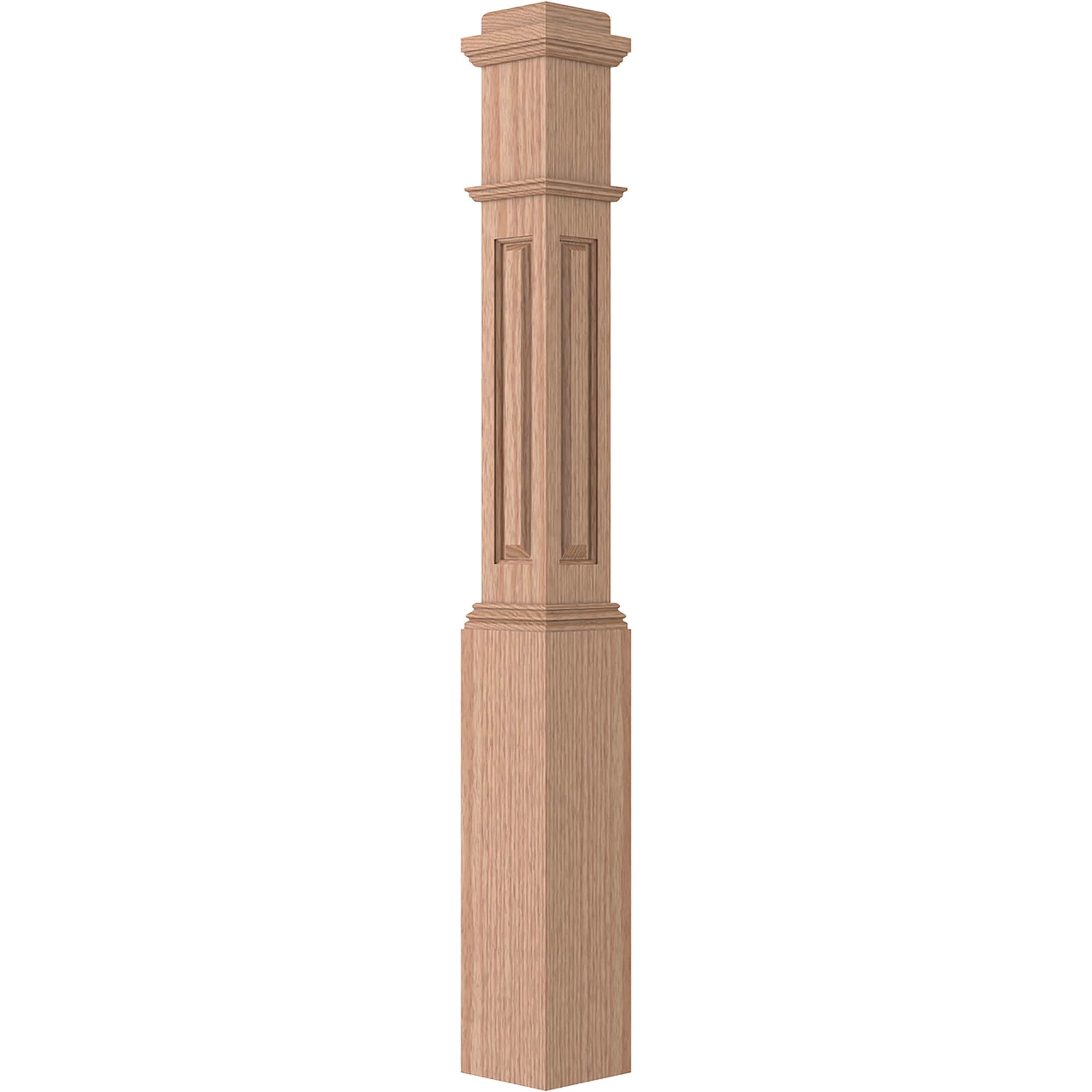L.J. Smith Stair Systems LJRA-4091-O 6.25-in x 55-in Unfinished Red oak Universal Stair Newel Post