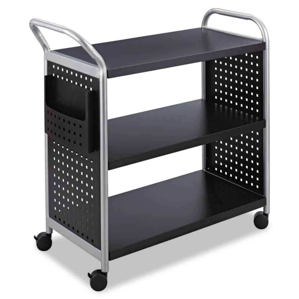 Rubbermaid Three-Shelf Service Cart - Platinum