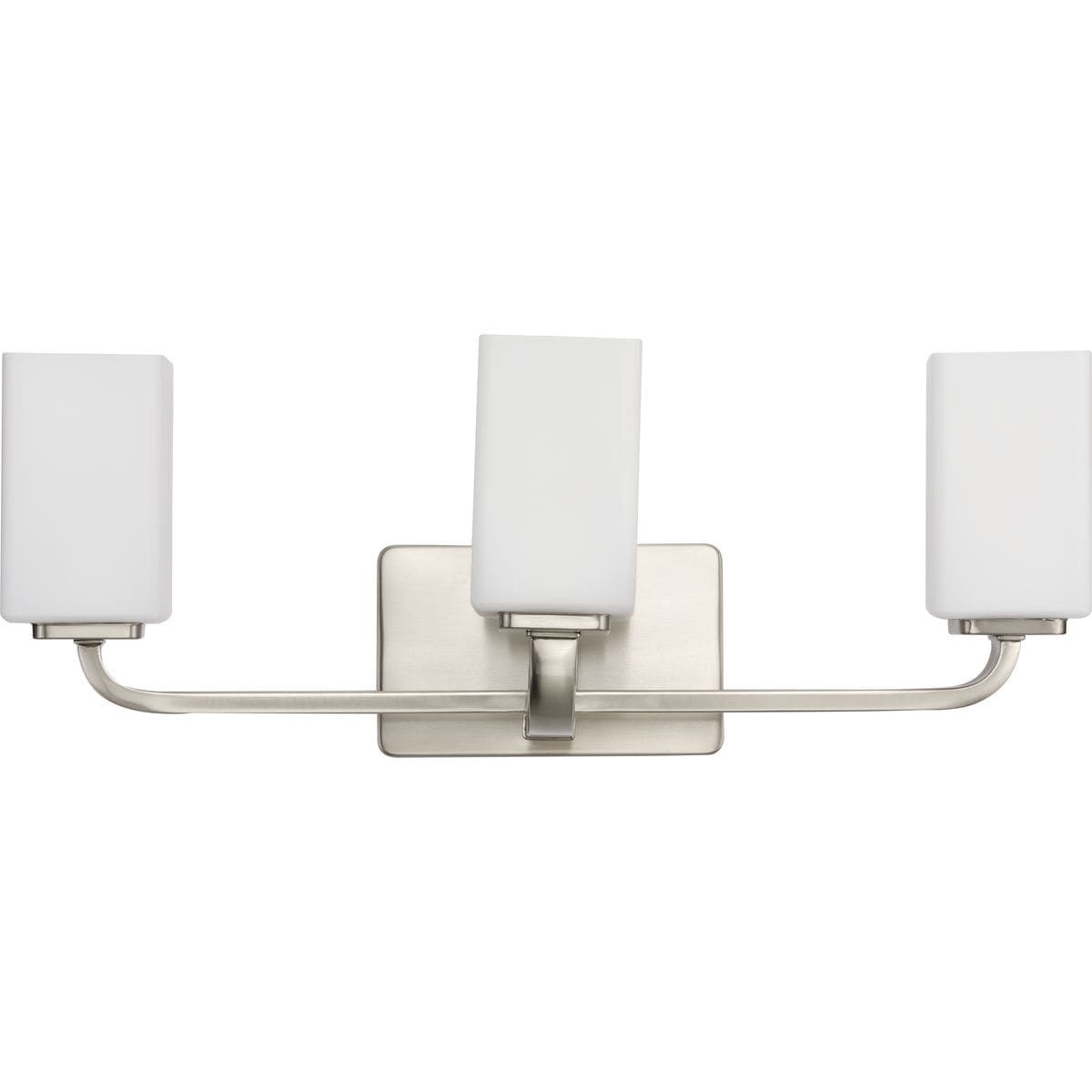 Cowan 3-Light Brushed Nickel Wall Light with Etched Opal Glass