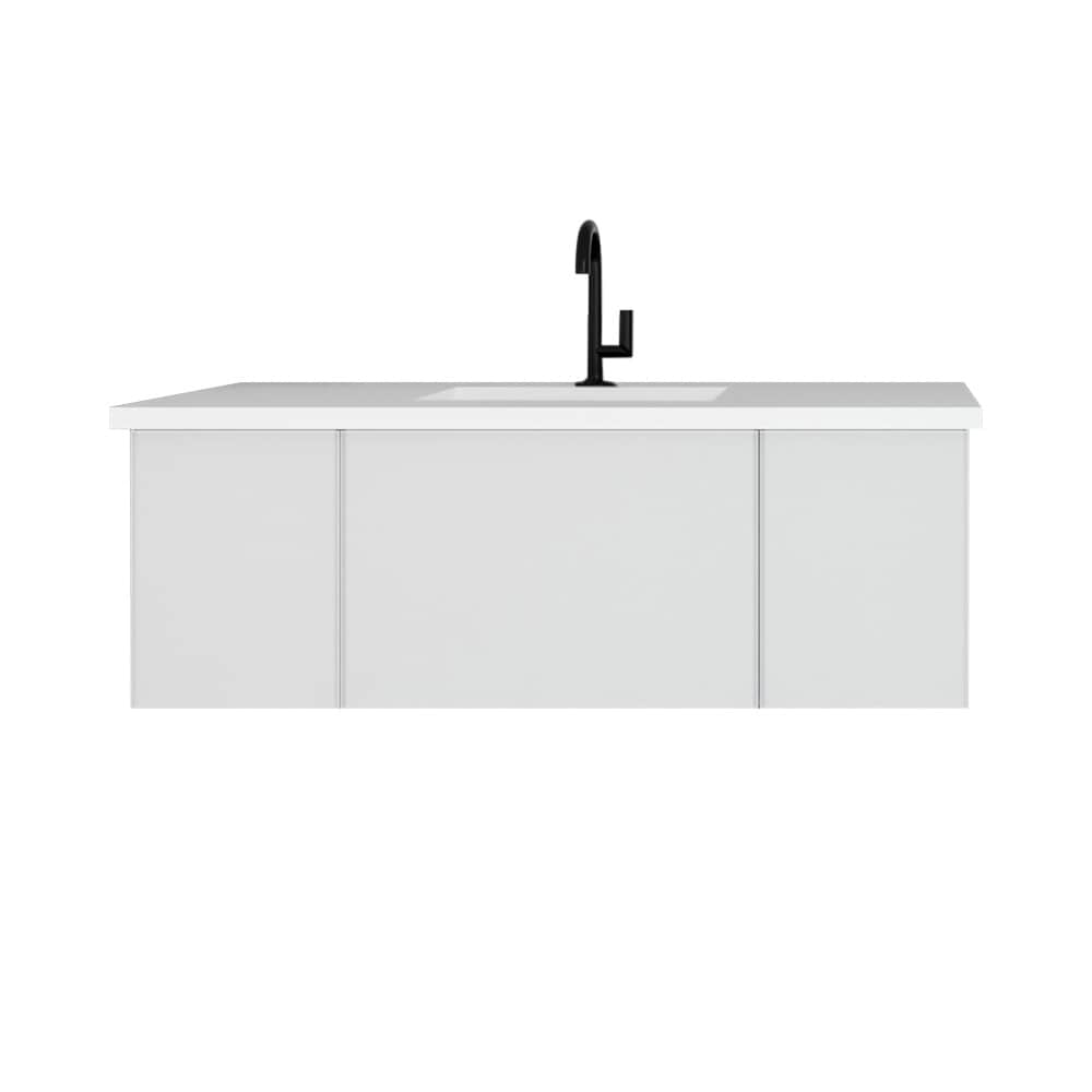LAVIVA  313VTR-48CW-MW 48 inch Cloud White Vanity with VIVA Stone Solid Surface Top