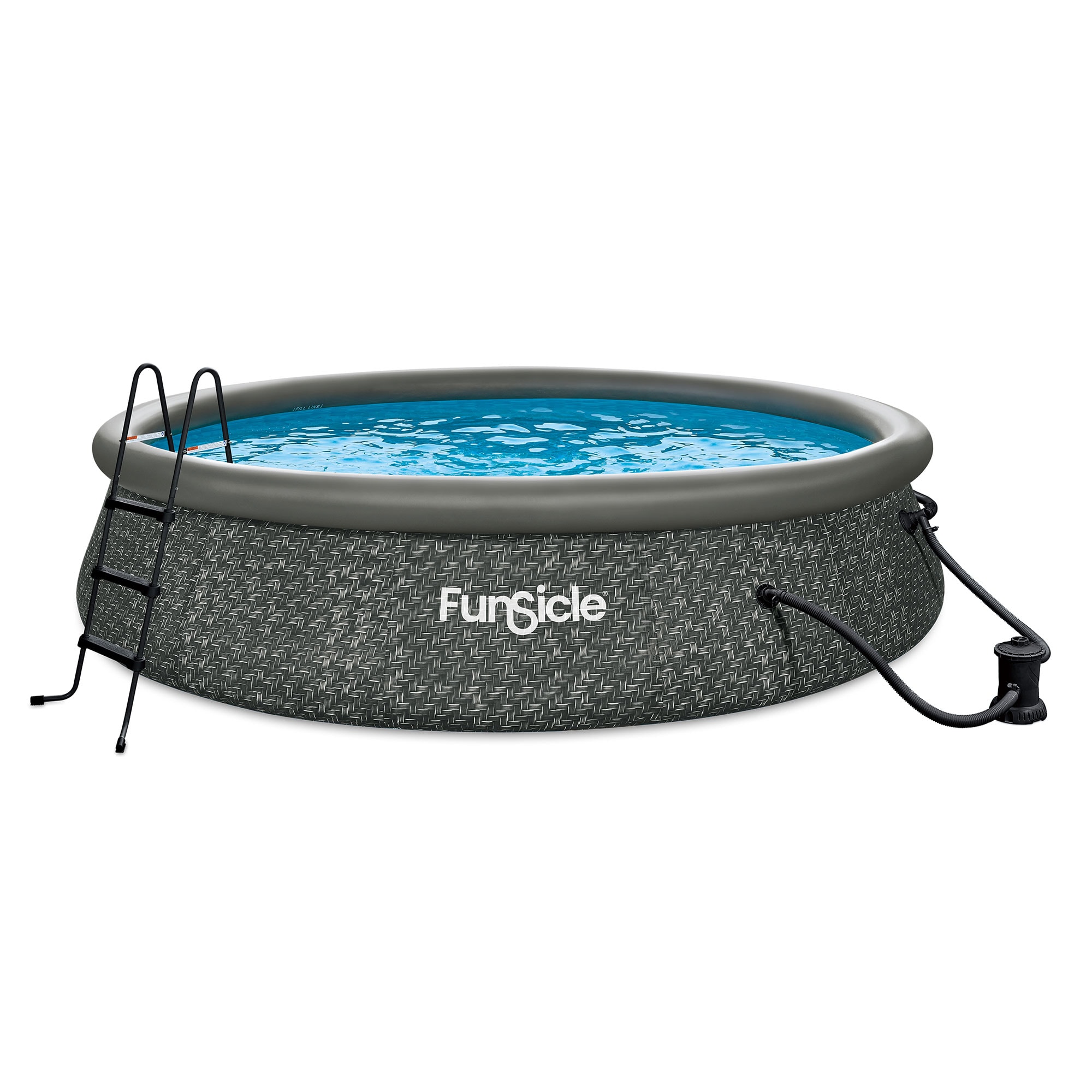 Funsicle 308880 14ft x 36in QuickSet Ring Top Above Ground Swimming Pool Herringbone