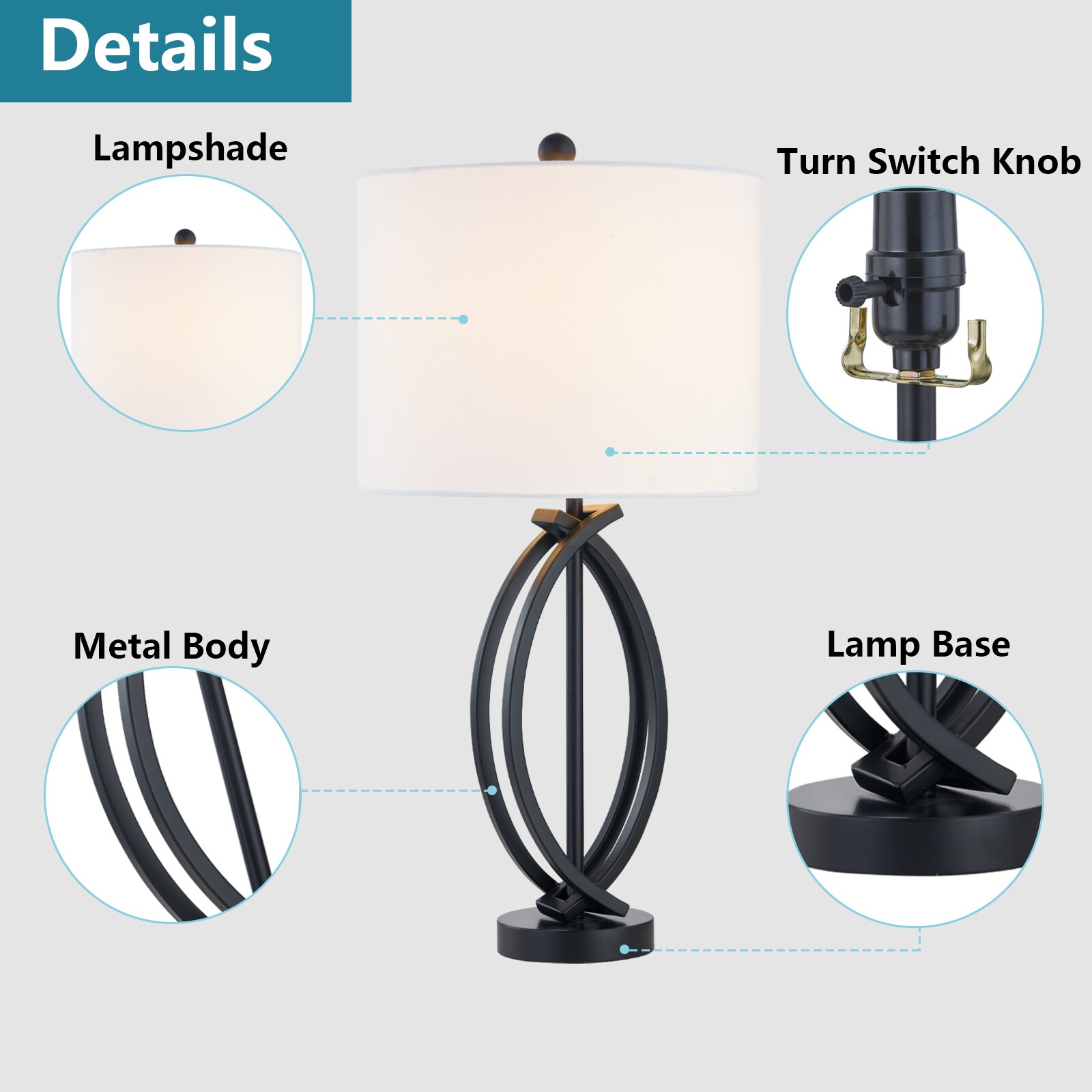 Maxax T81-BK Table-Lamps - View #9