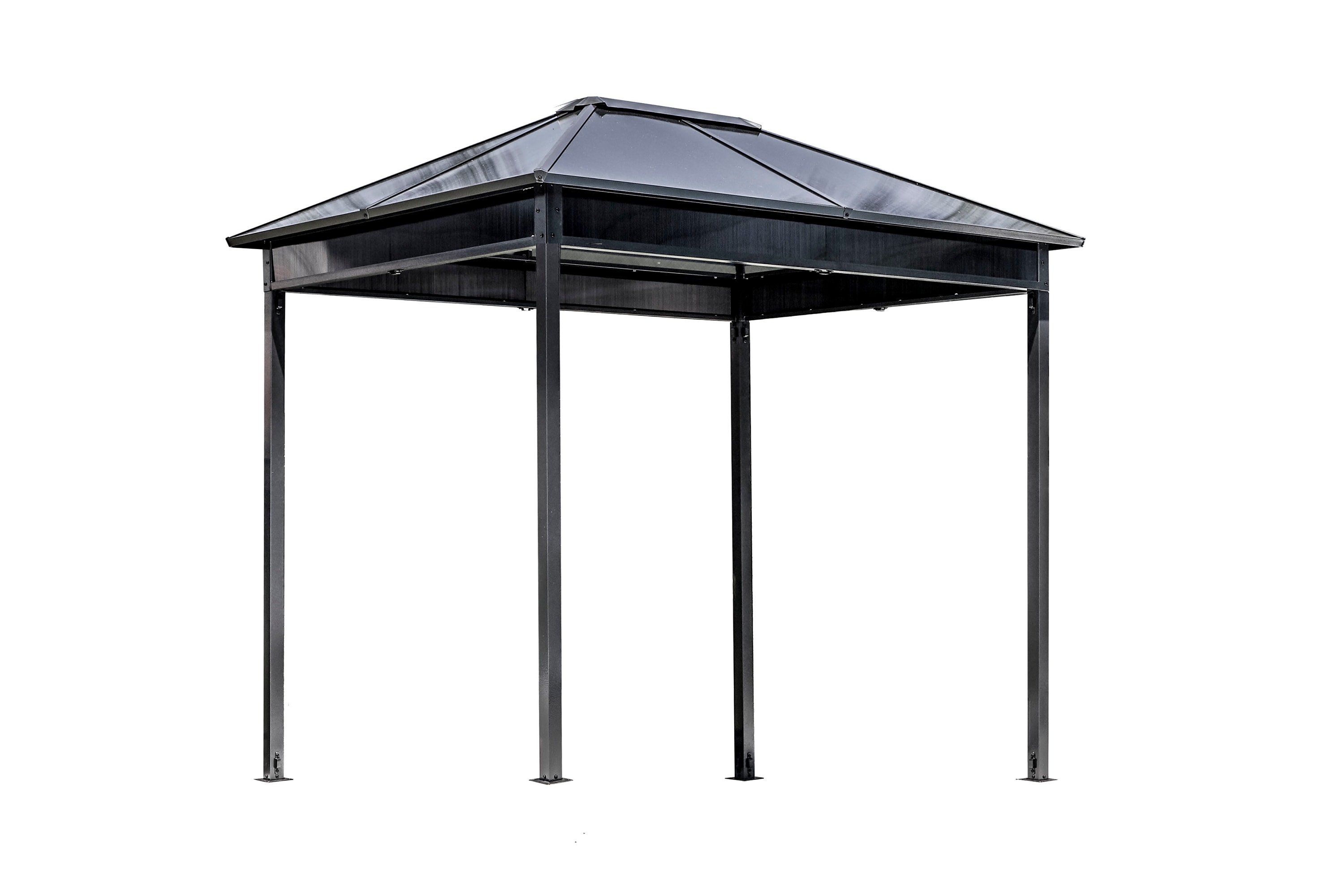 Danxia 7 ft. x 9 ft. Black Steel Frame Patio Gazebo