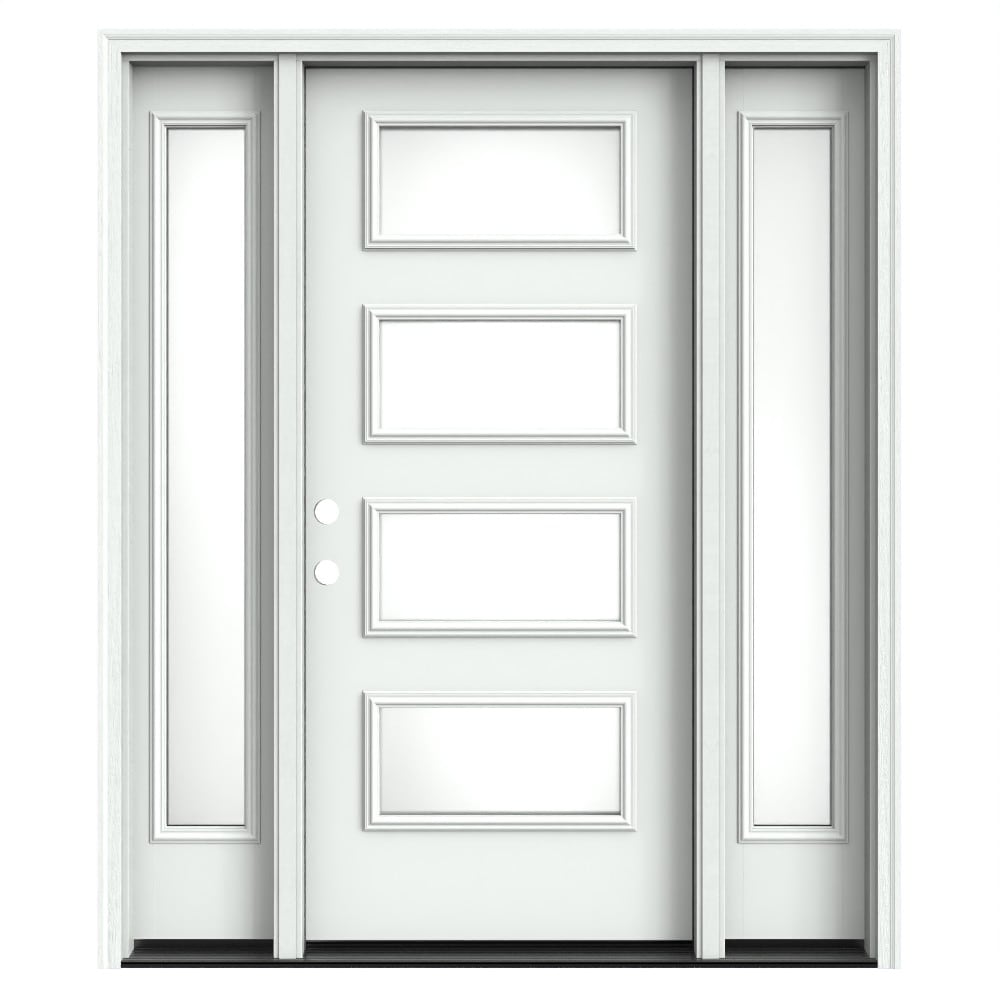 Masonite Modern 36-in x 80-in x 4-9/16-in Steel Right-hand inswing ...