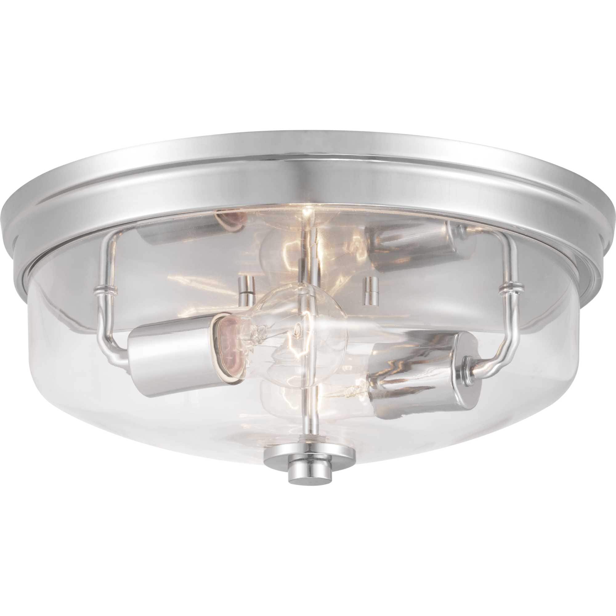 Progress Lighting P350121-104 Blakely 2 -Light 13.62-in Polished Nickel Flush Mount Light