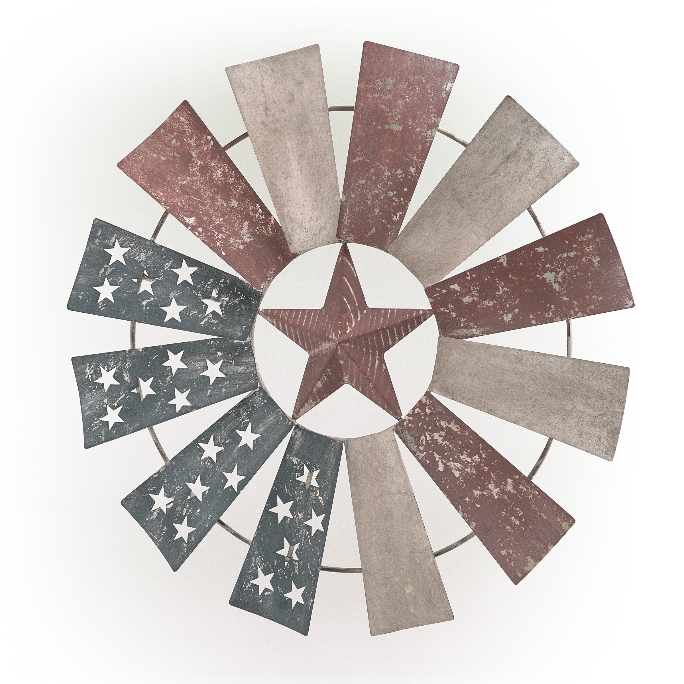 Alpine Corporation YHL430HH Multiple 21-Inches H x 21-Inches W Country Metal Wall Sculpture