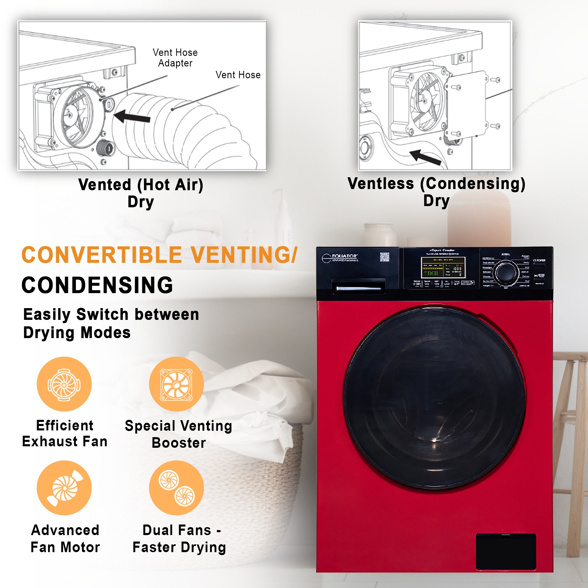 Equator Advanced Appliances EZ 5500 CV RED Combination-Washers-Dryers - View #14