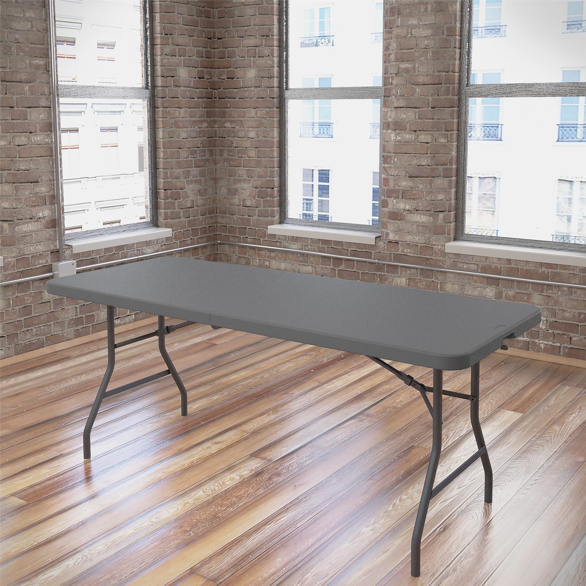 6 ft. Resin Multipurpose Table with Folding Legs