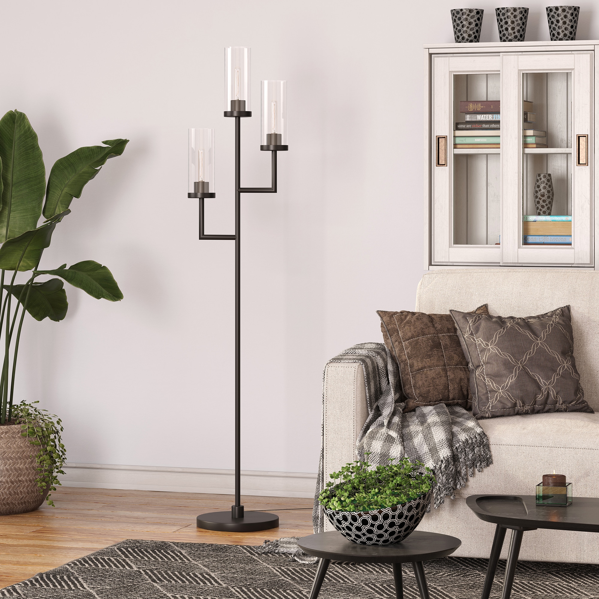 Hailey Home FL0602 Basso 69.5-in Blackened Bronze Floor Lamp