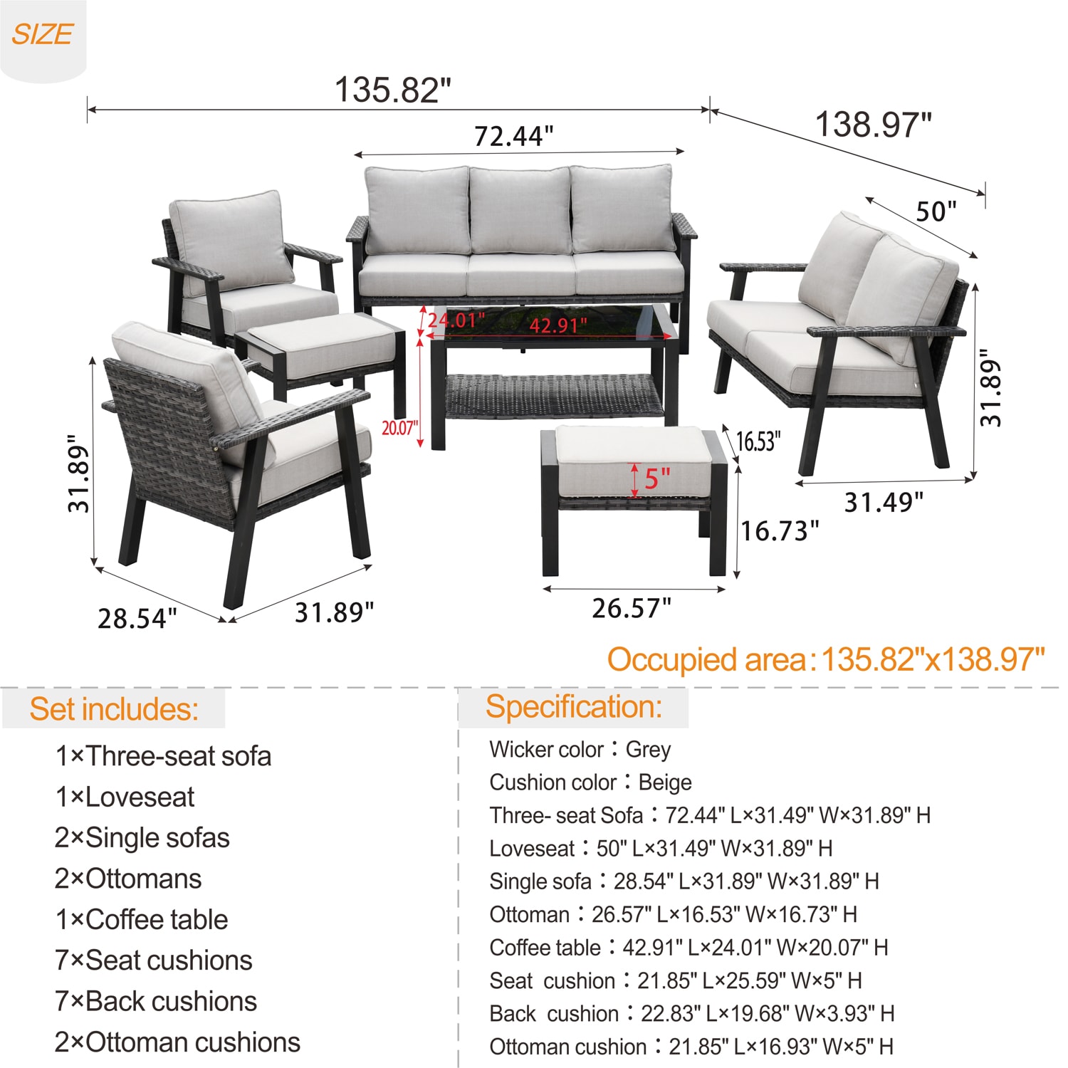 Pouuin SHW60T07 Patio-Conversation-Sets - View #8