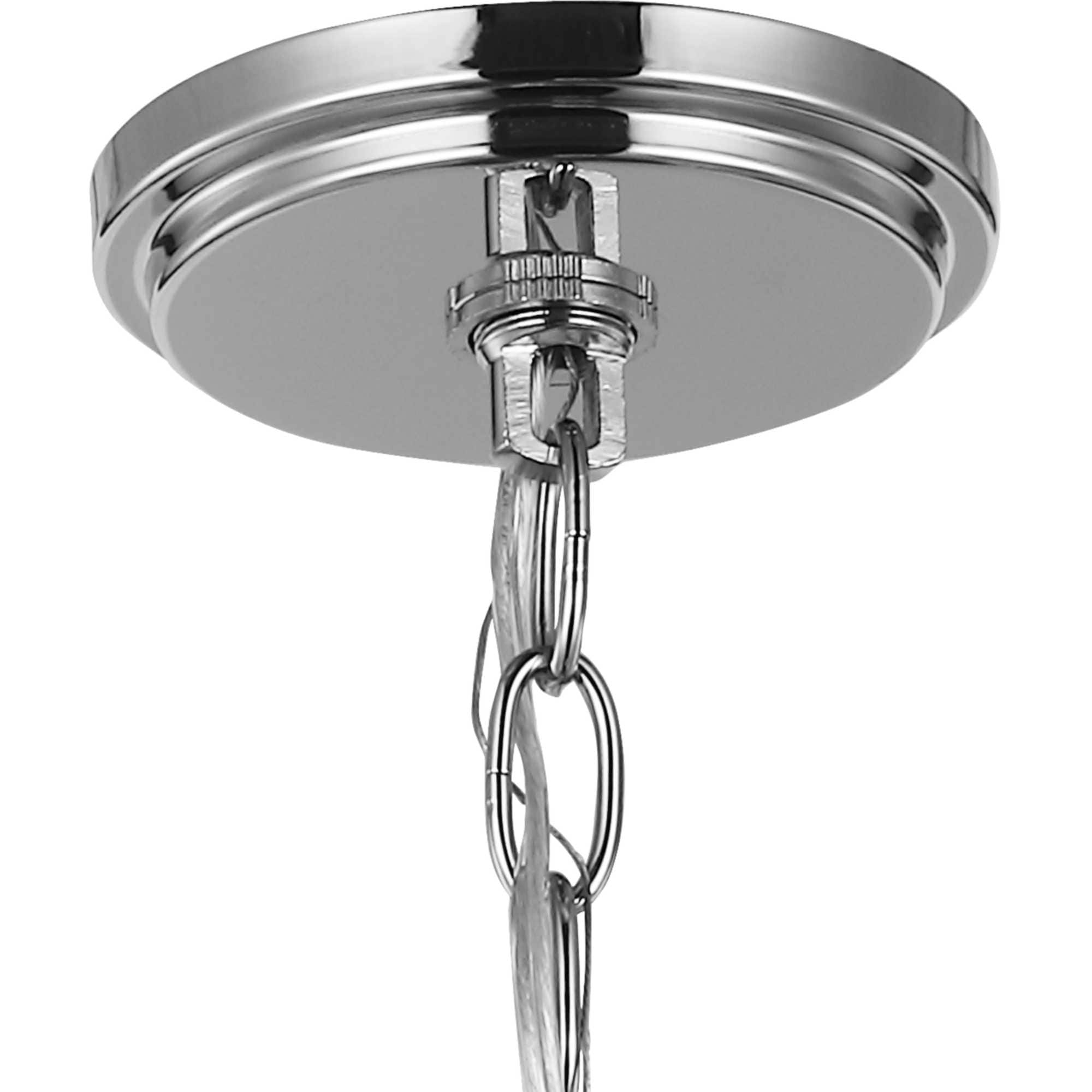 Bonita Six-Light Polished Chrome Drum Shade Chandelier