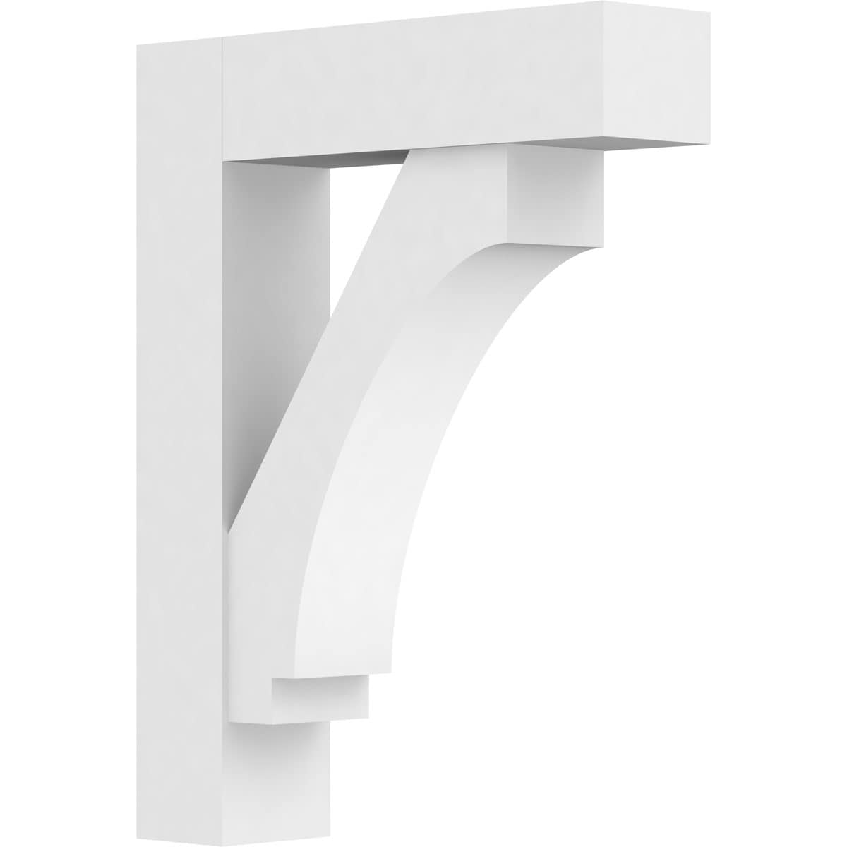 Ekena Millwork BKTP05X20X26IMP05 Standard Imperial 5-in x 20-in x 26-in White PVC Standard bracket