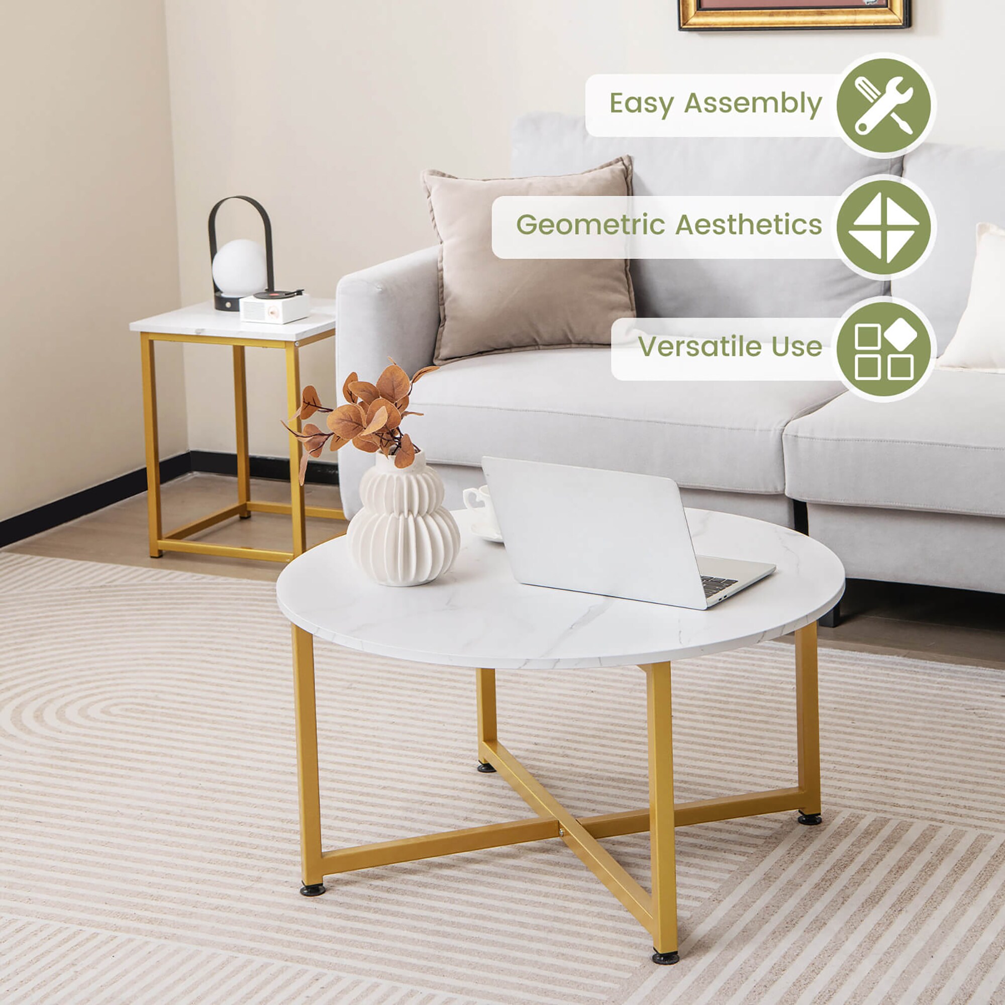 Costway HCST03465 Coffee-Tables - View #3