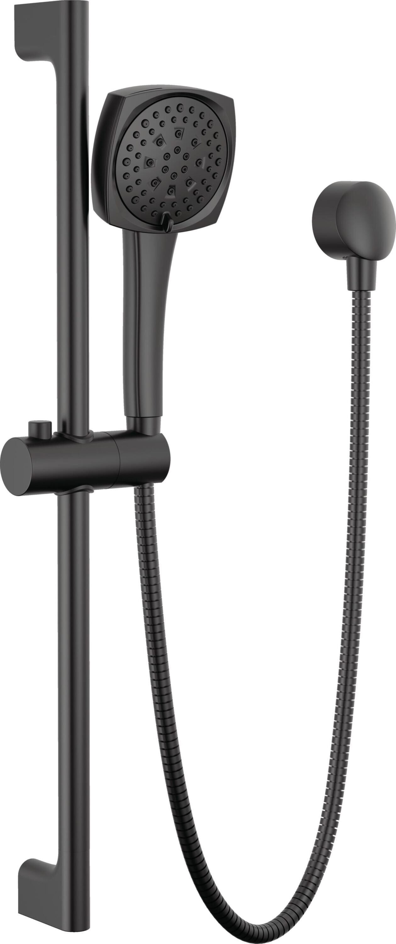 Peerless P62471-BL Ezra Matte Black 4.88-Inches Universal Bathtub/Shower Slide bar 0.5-Inches -ID
