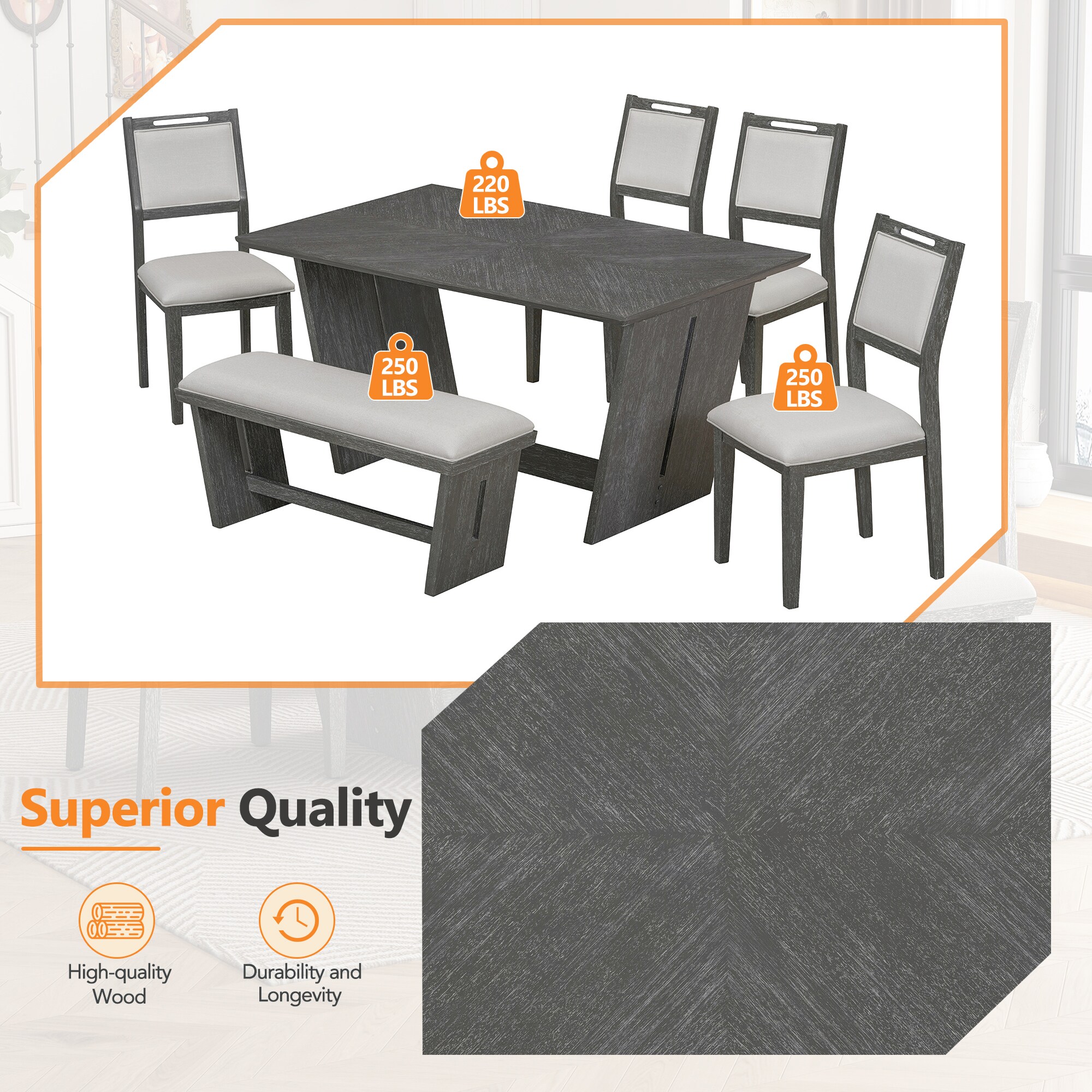 MooxvMoo MXVOC646 Dining-Sets - View #3