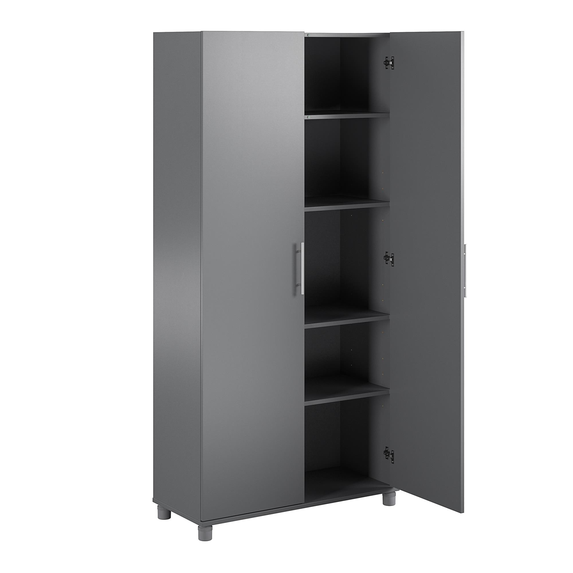 Ameriwood Home Camberly 35.68-in W x 74.31-in H Wood Composite Graphite  Grey/Graphite Grey Freestanding Utility Storage Cabinet