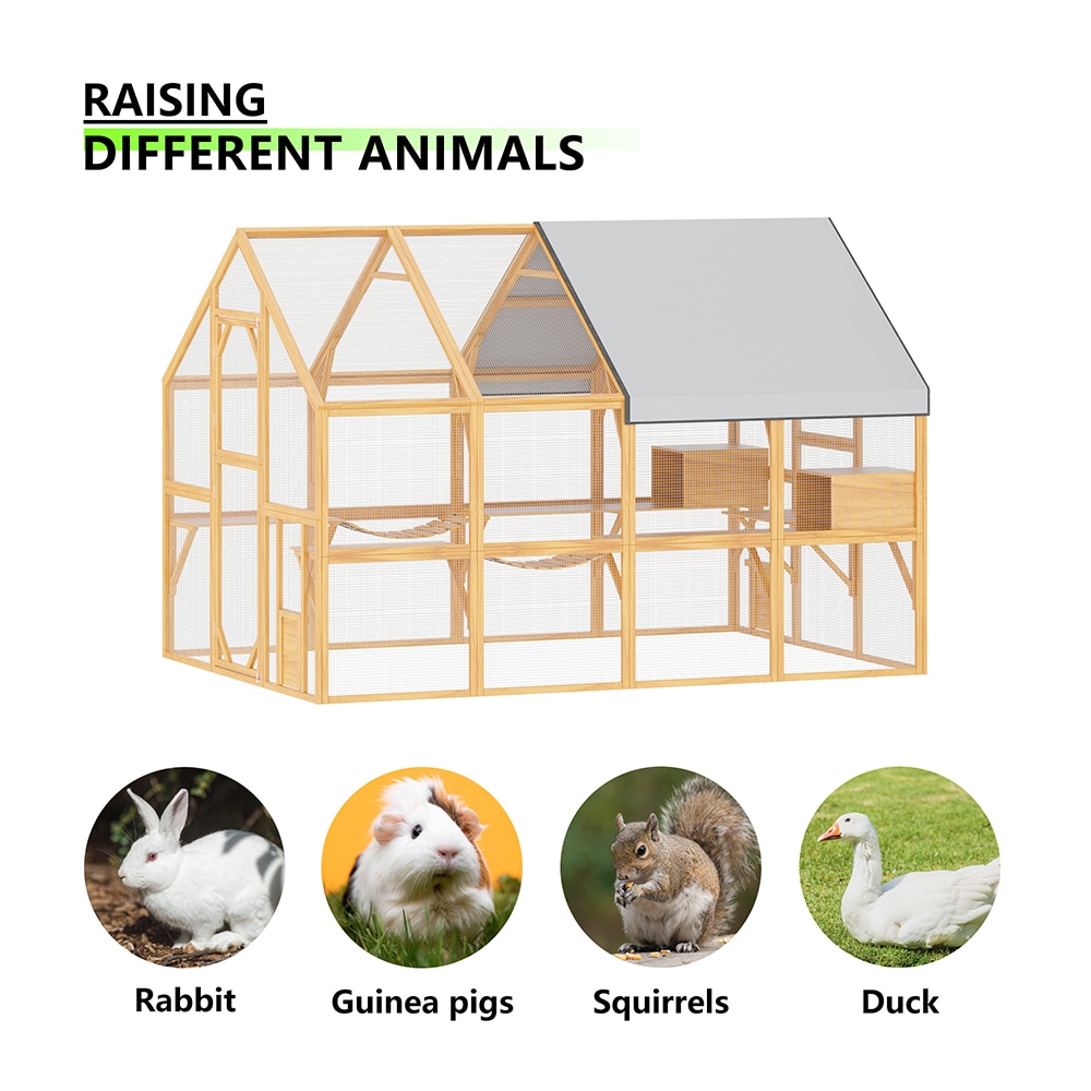Homsee C-KF150158-09-AB Chicken-Coops-Rabbit-Hutches - View #6