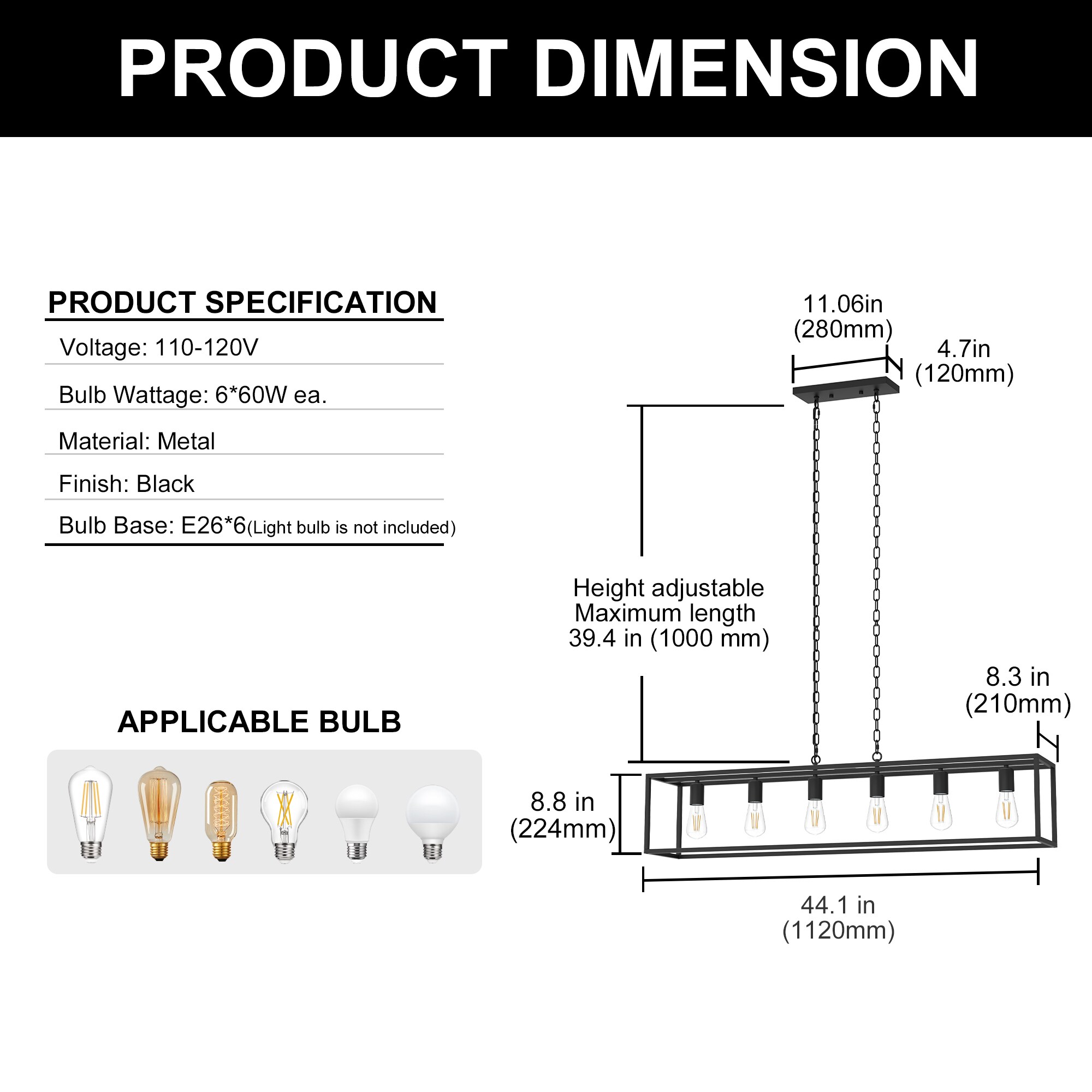 DORESshop LJC-IP15301FBL-1A Pendant-Lights - View #4