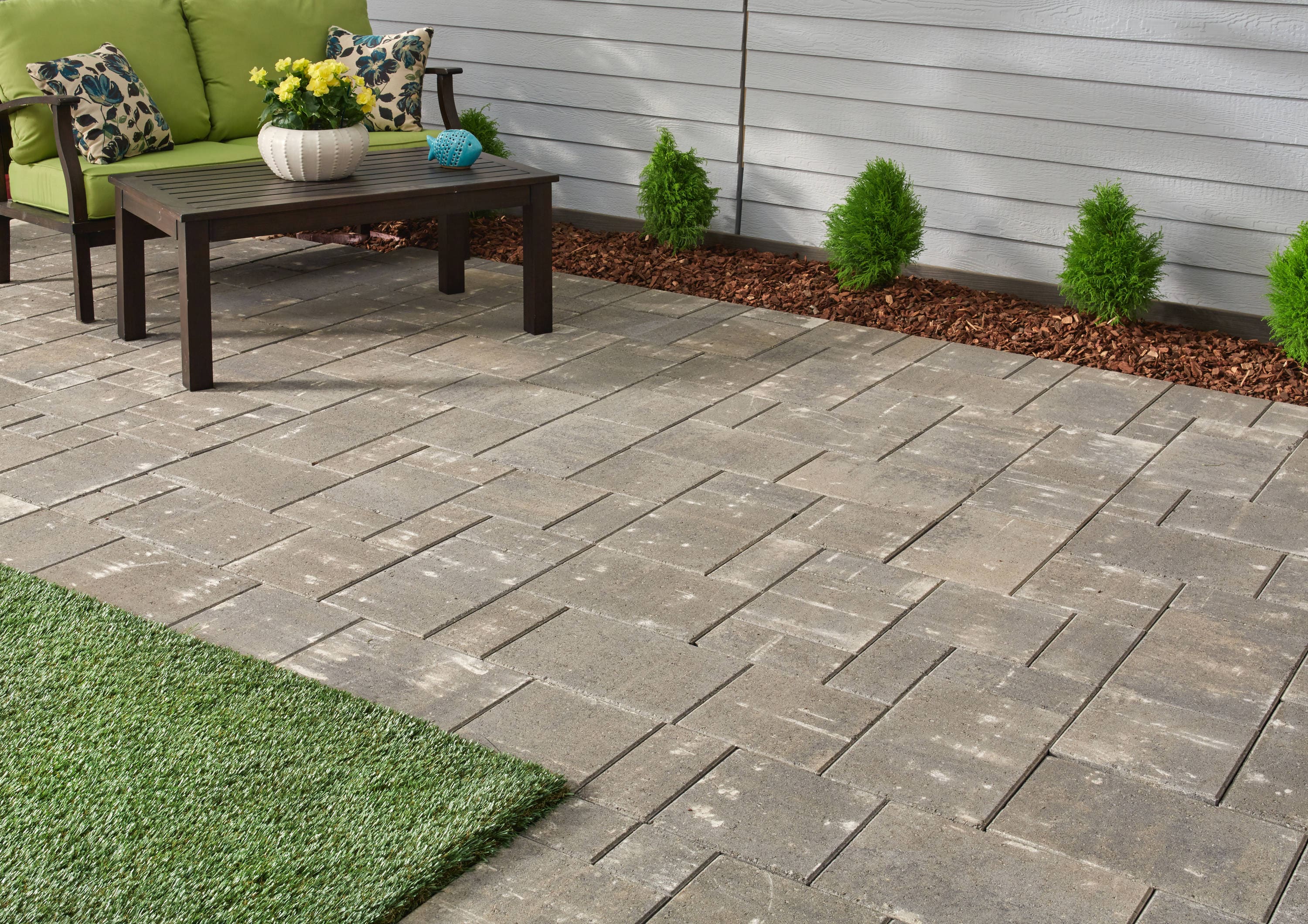 Belgard 10in L x 10in W x 2in H Square Toscana Concrete Paver at