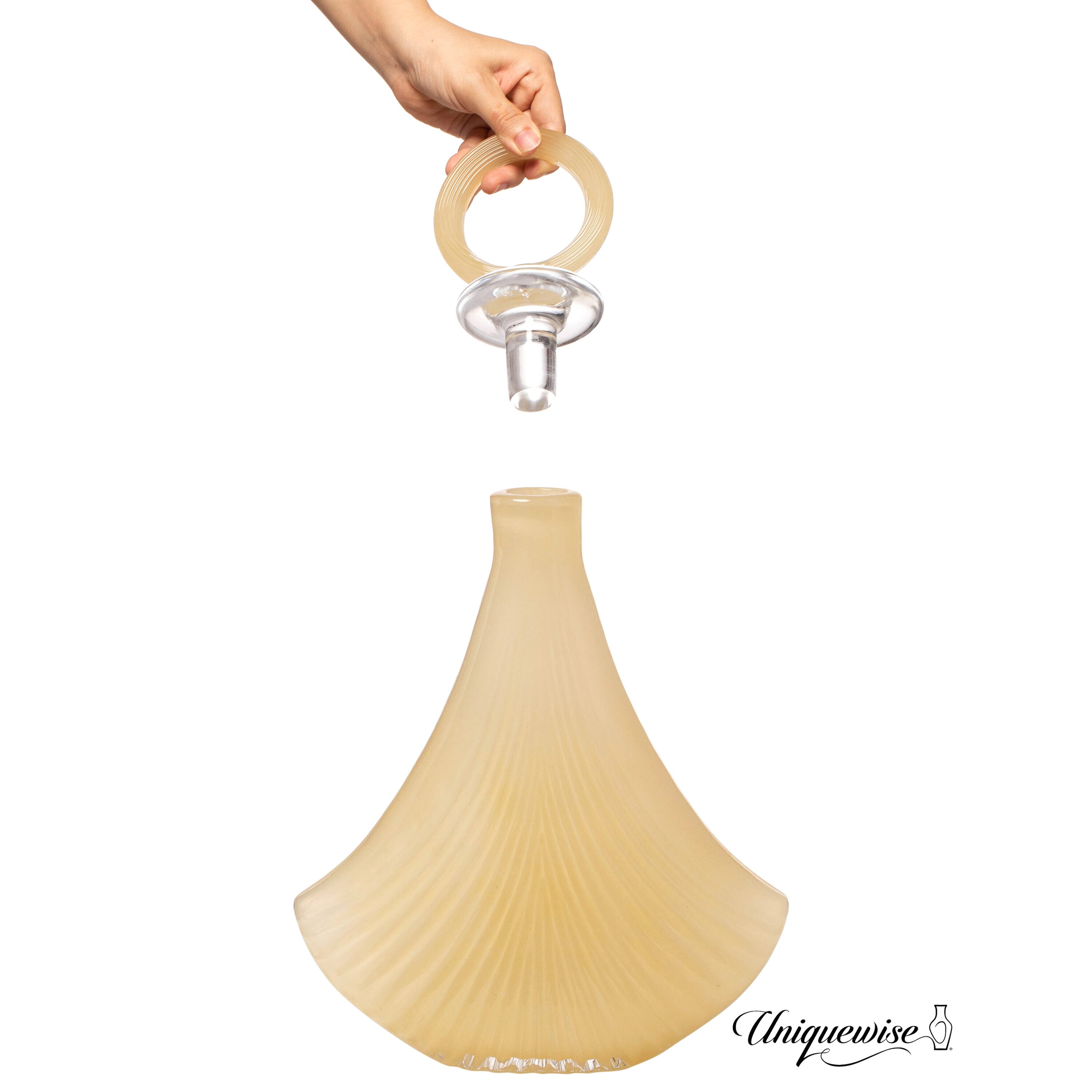 Uniquewise QI004734.S Orange Glass Modern Vase