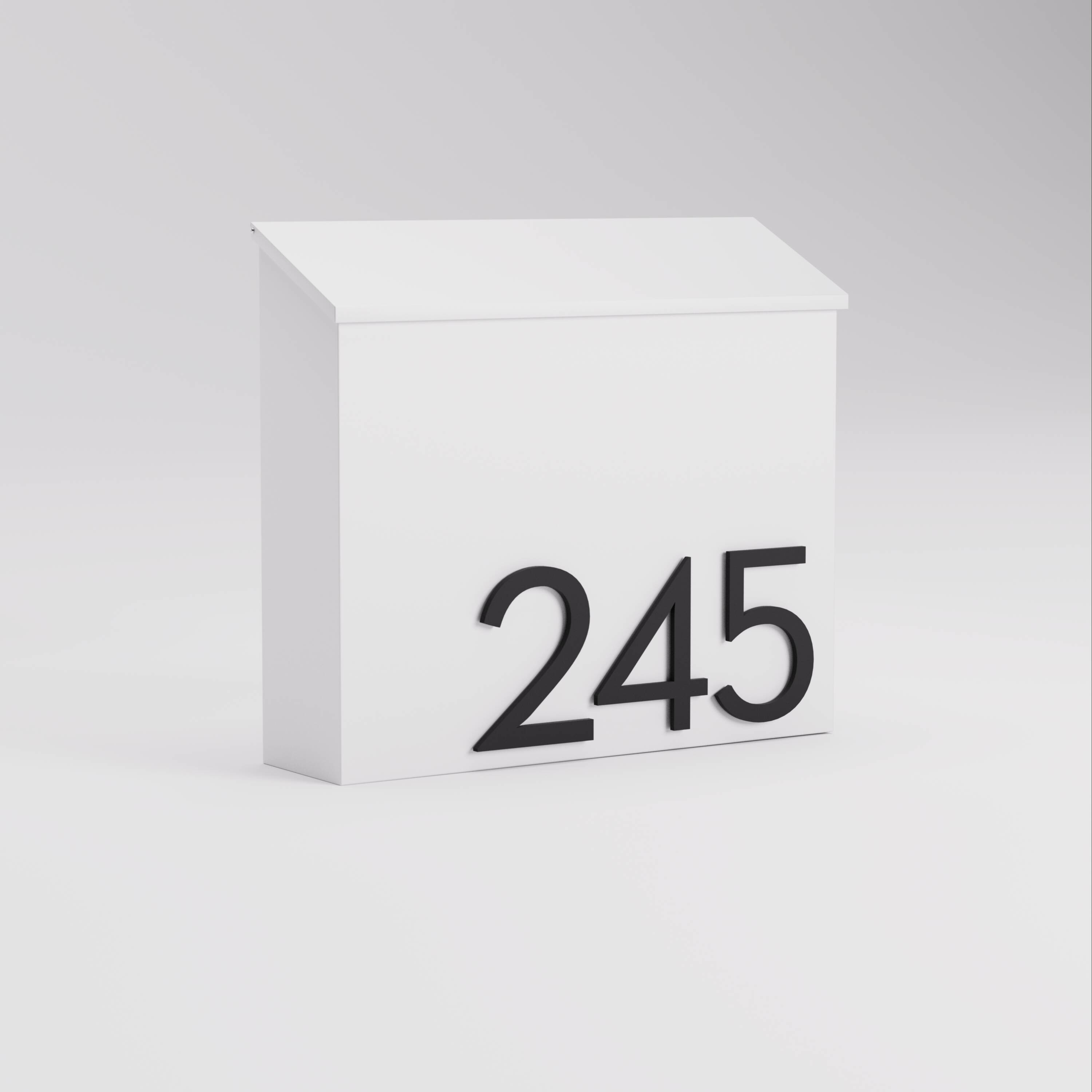 Post & Porch Wall-Mounted Mailboxes Metal Standard Mailbox White #INBOX-WHITE