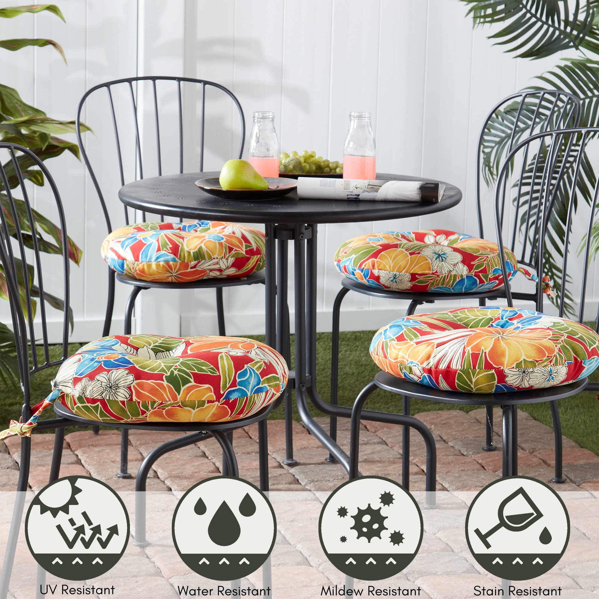 Greendale Home Fashions OC5816S2-ALOHA-RED Patio-Furniture-Cushions - View #6