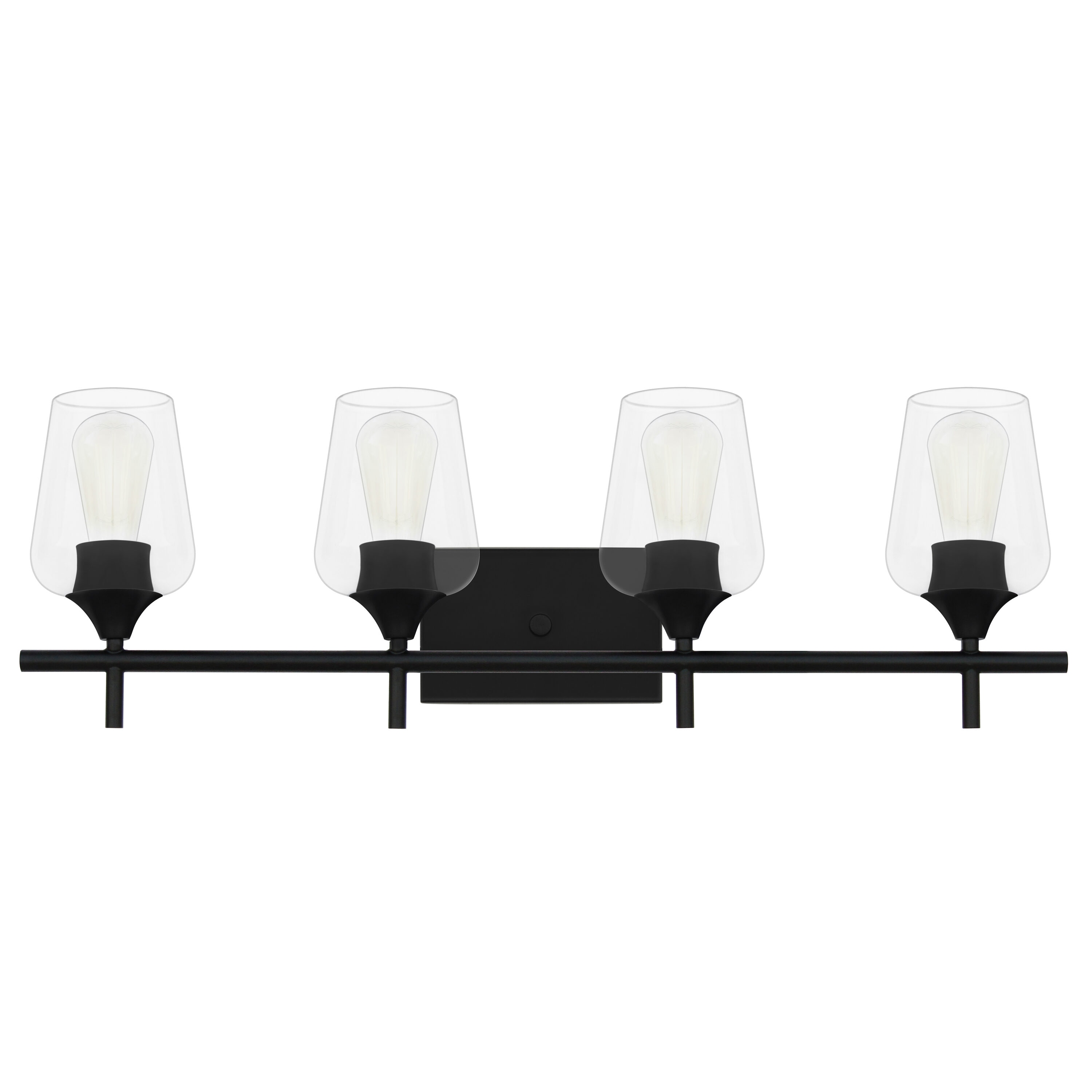 Whitfield Lighting VL304-4BK Fauna 29.1-in 4 -Light Black Transitional Vanity light