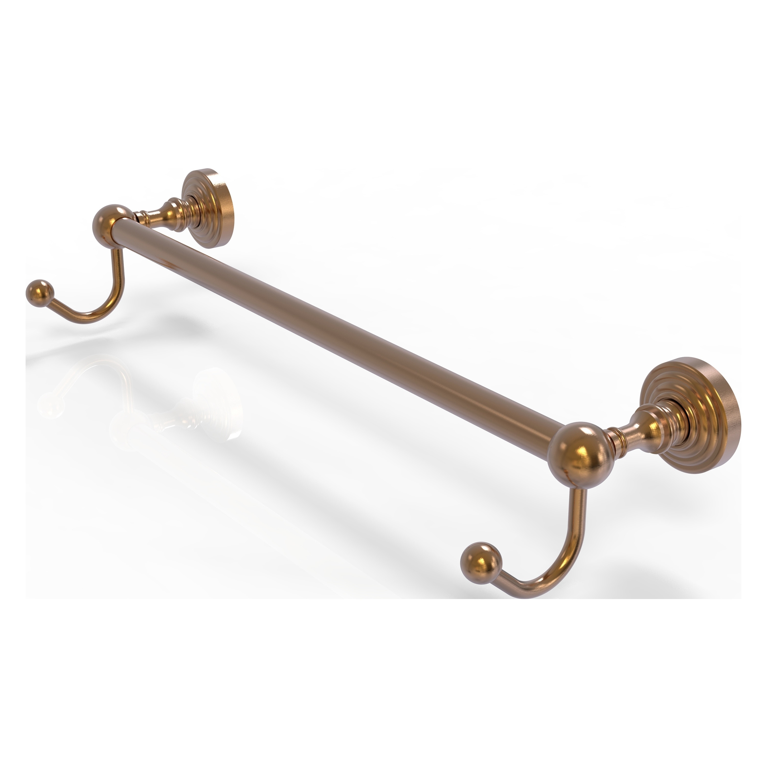Allied Brass WP-41-36-HK-BBR Waverly Place 36-in Brushed Bronze Wall mount Single Towel Bar