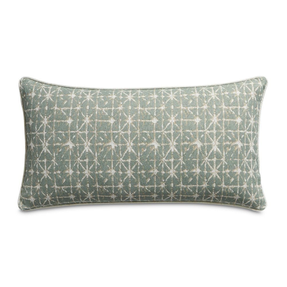 Michael Amini  Renue Foster 13in x 24in Oblong Throw Pillow Set of 2  Fennel Green