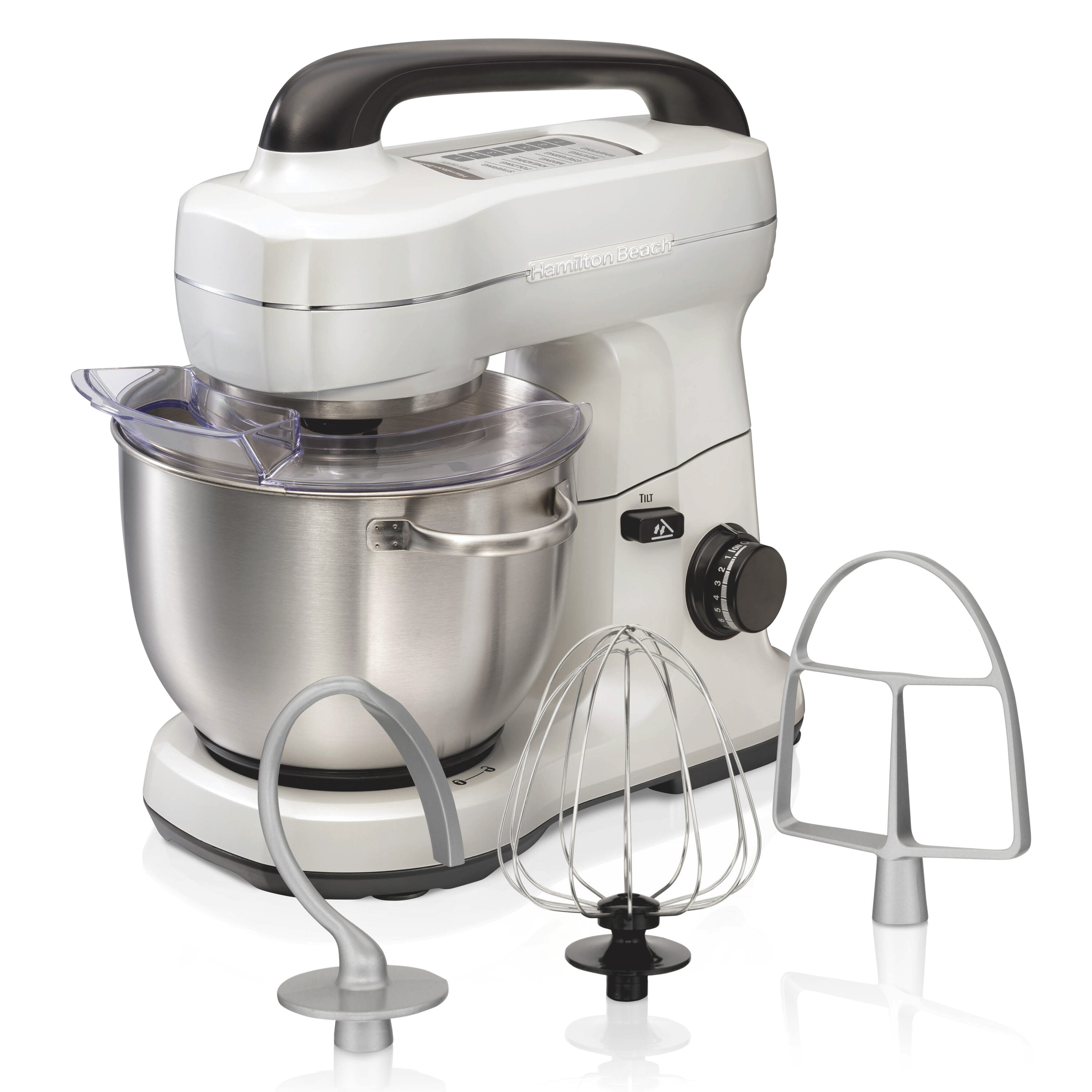 Hamilton Beach 63398 White 4-Quarts Tilt-head Stand Mixer