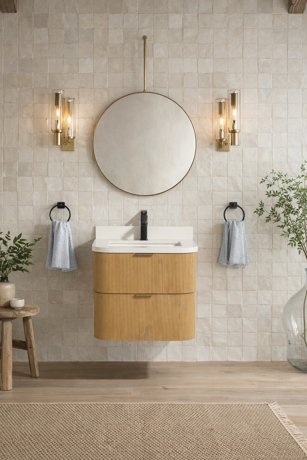 Ari Kitchen & Bath Chantal 24 Inch Floating Bathroom Vanity Oak #AKB-CHANTAL-24-OAK