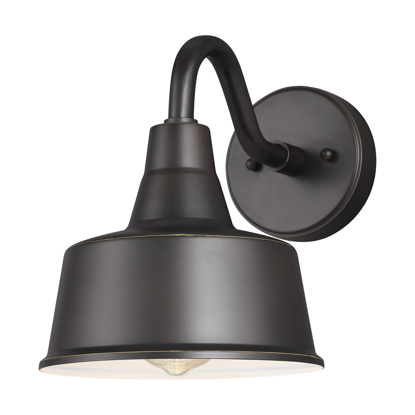 Generation Lighting 8537401-71/T Barn Light 1 -Light 10-in H Antique Bronze Hardwired Dark Sky Outdoor Wall Light