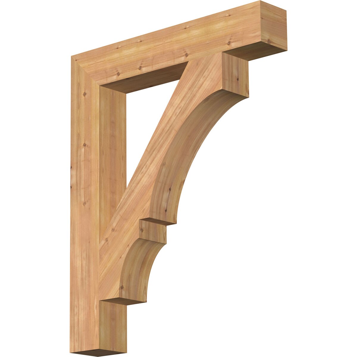 Ekena Millwork BKT06X34X42BOA05SWR Balboa block smooth 5-1/2-in x 34-in x 42-in Western red cedar Brown Wood Standard bracket