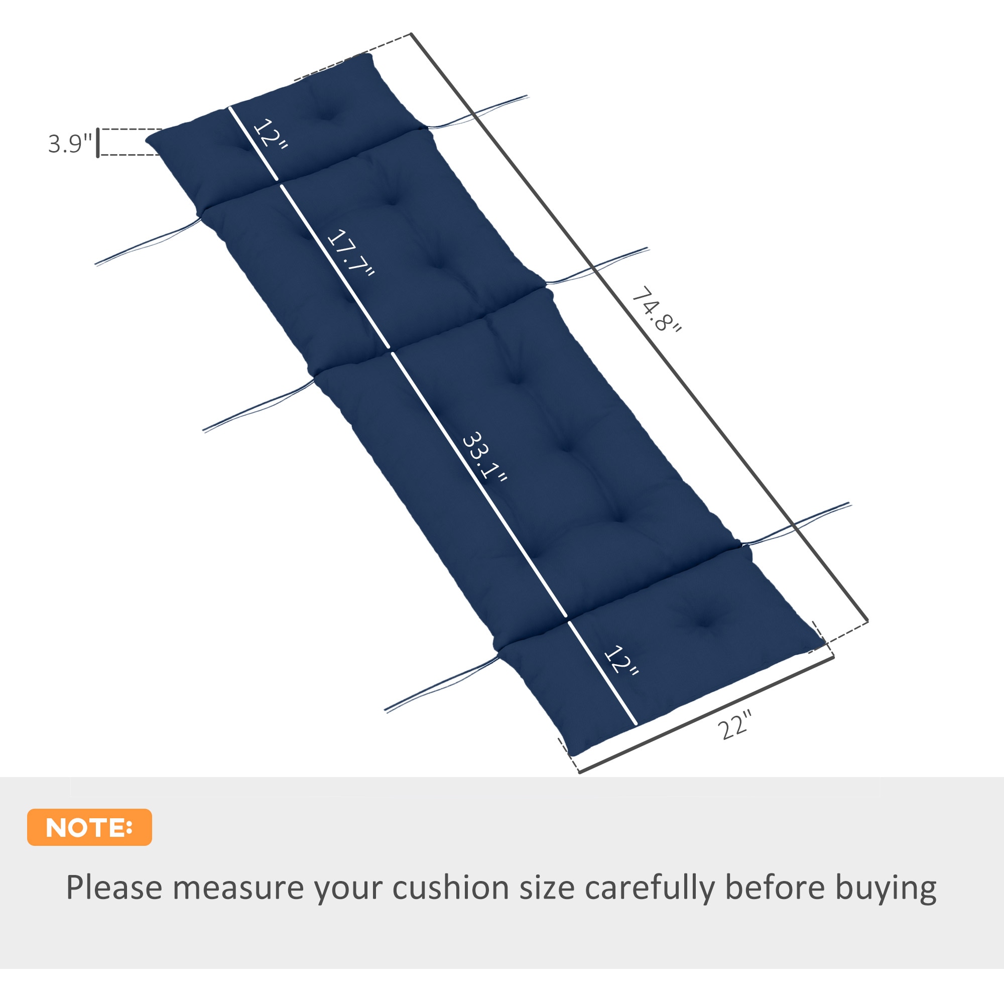 Outsunny 84G-684V00NU Patio-Furniture-Cushions - View #3