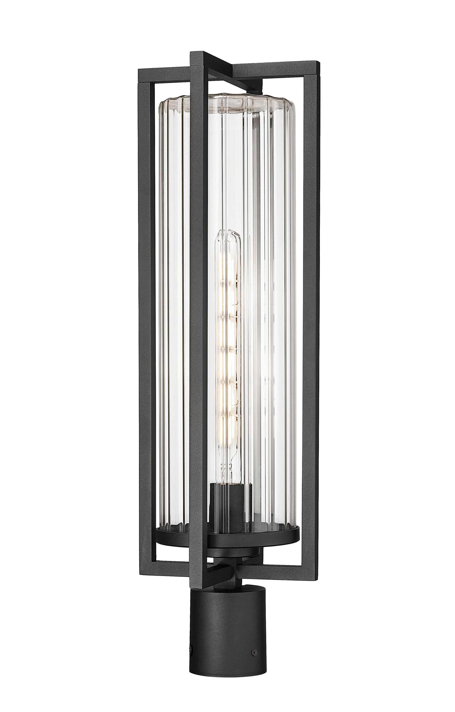 Z-Lite 5013PHBR-BK Aura 25.75-Inches Black Modern/contemporary Outdoor Light post lantern