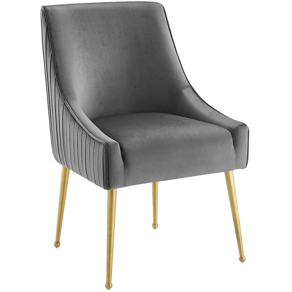 Modway BG3134431 Discern Pleated Back Upholstered Performance Velvet Dining Chair