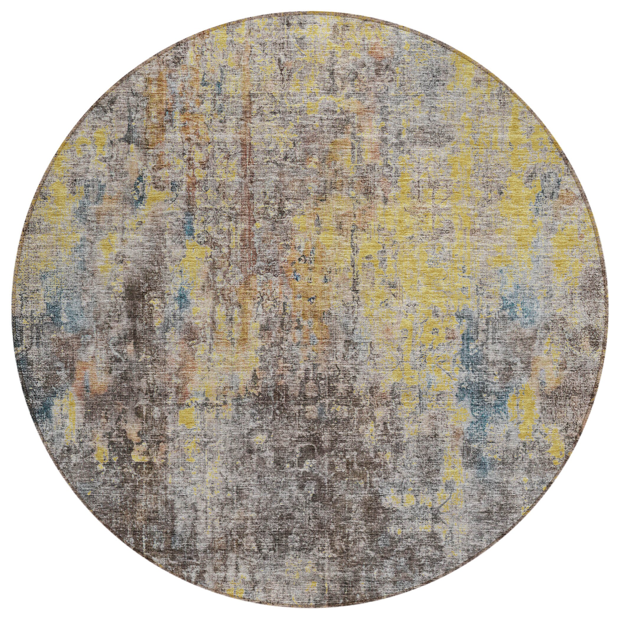 Addison Rugs ACN655MO8RO Chantille ACN655MO 8 x 8 (ft) Polyester Mocha Round Indoor/Outdoor Geometric Machine washable Area rug