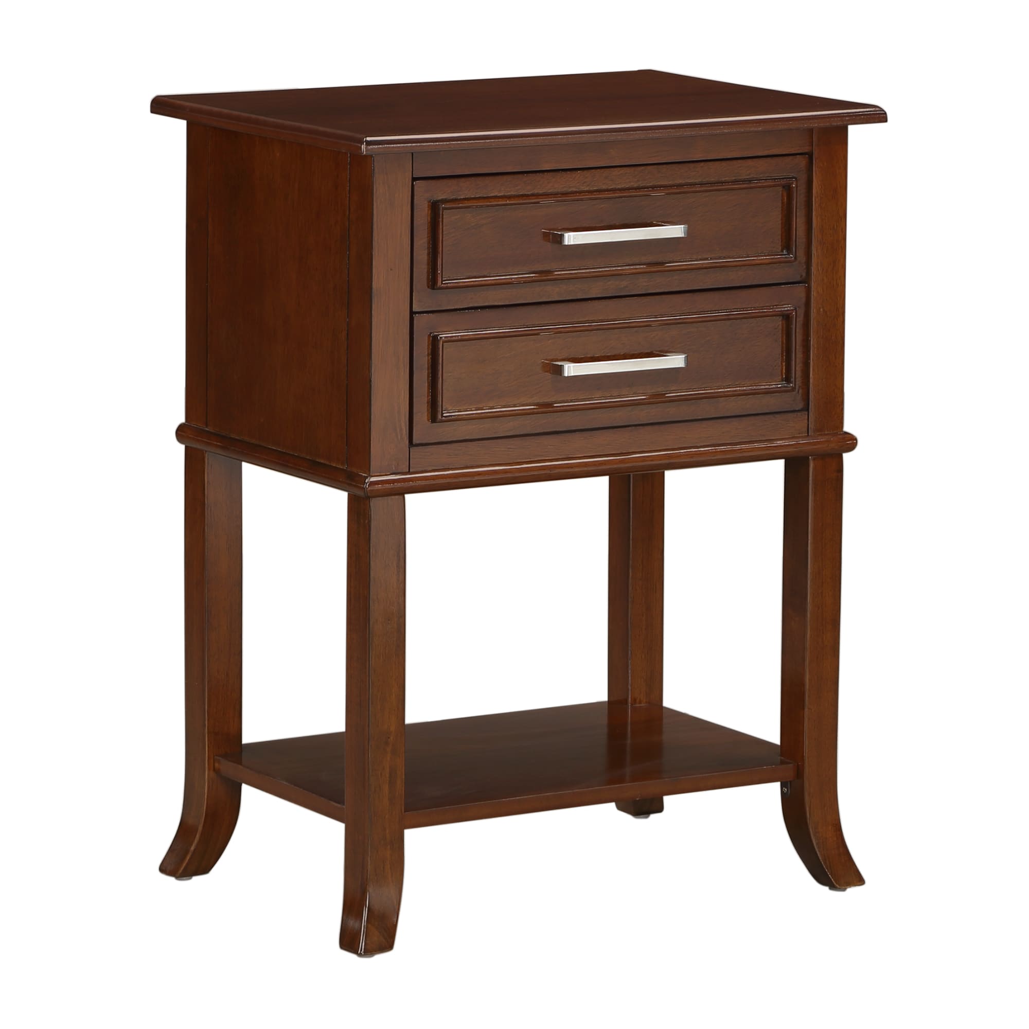 Convenience Concepts V2-277 22-in W x 28.75-in H Espresso Wood veneer Rectangular Modern End Table with Storage Assembly Required