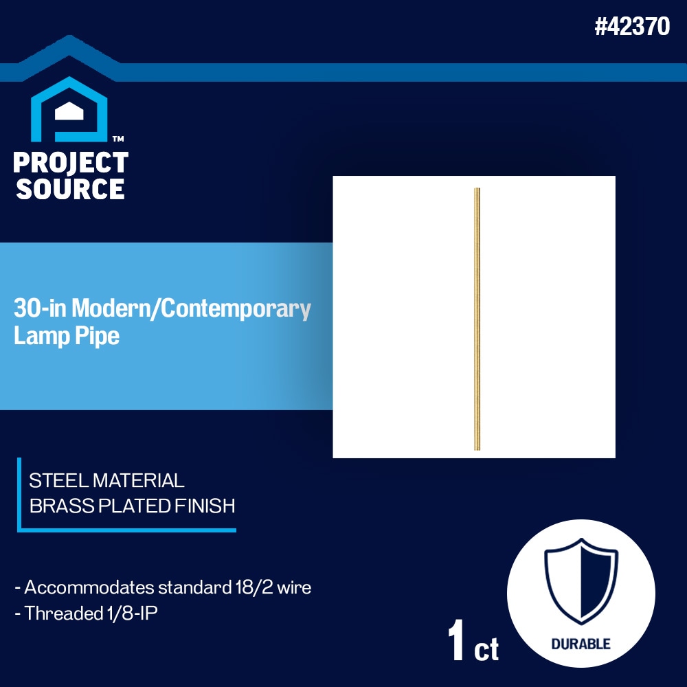 Project Source 250-Watt Porcelain Push-through Lamp Socket, Gold